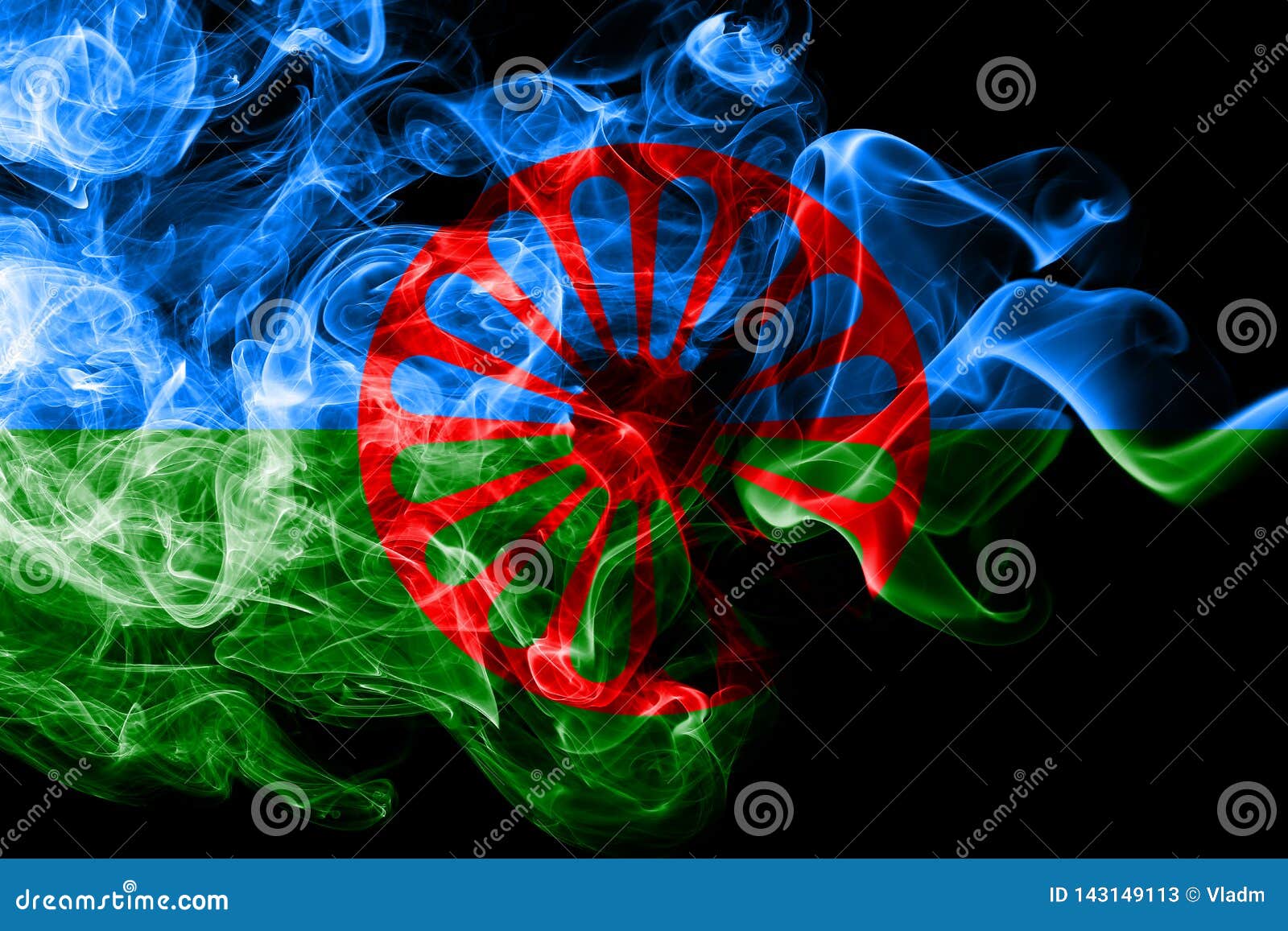 La Gente Romani Fuma La Bandera, Bandera Gitana Del Humo Stock de  ilustración - Ilustración de bandera, humo: 143149113