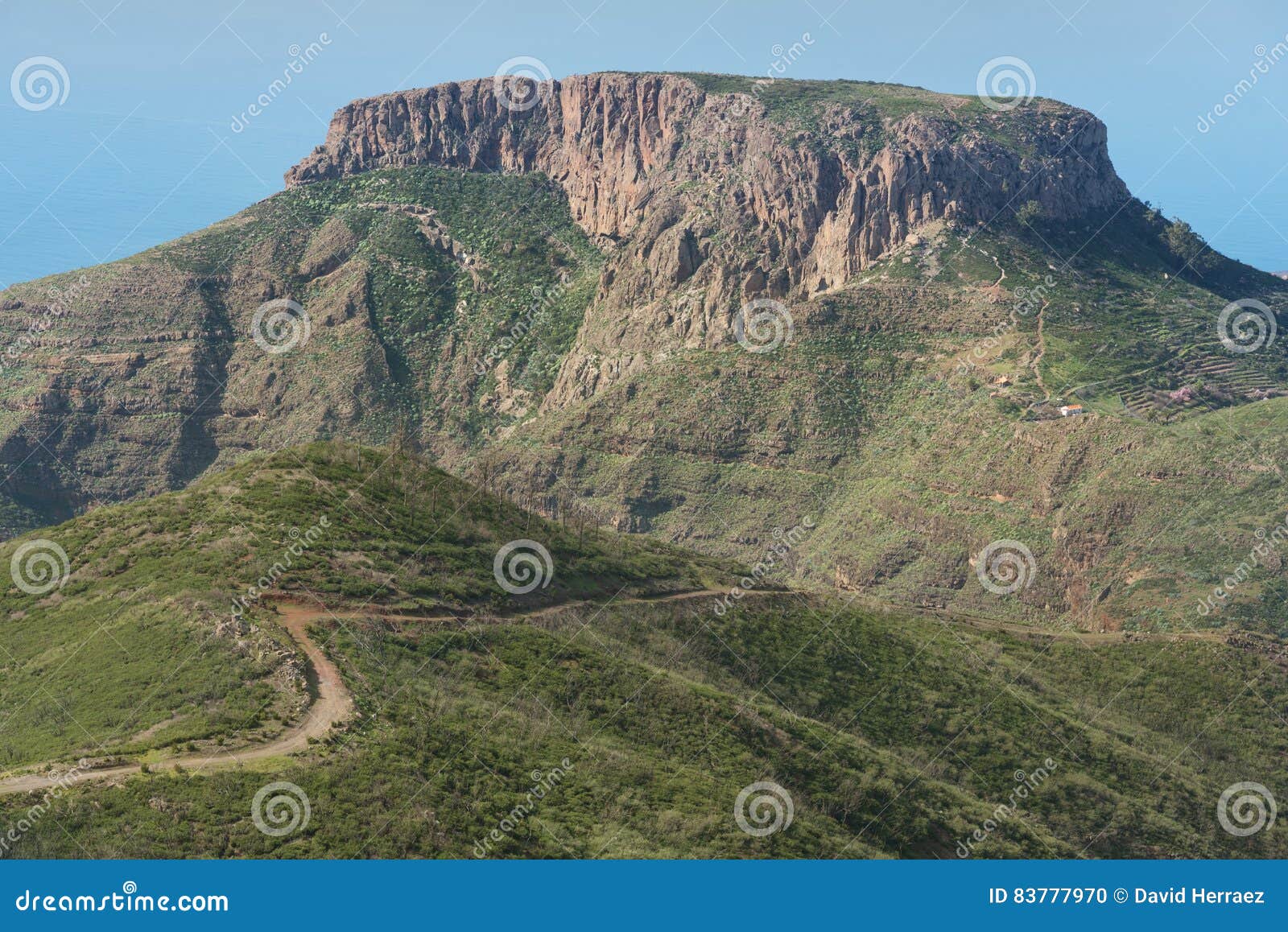 La Gomera Landschaft Das Hochebene La Fortaleza Kanarische Inseln Stockfoto Bild Von Insel Ebene 83777970