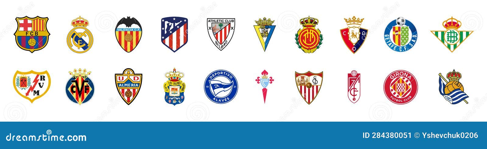 Spanish League Clubs Map 2013-14 La Liga Stock Vector