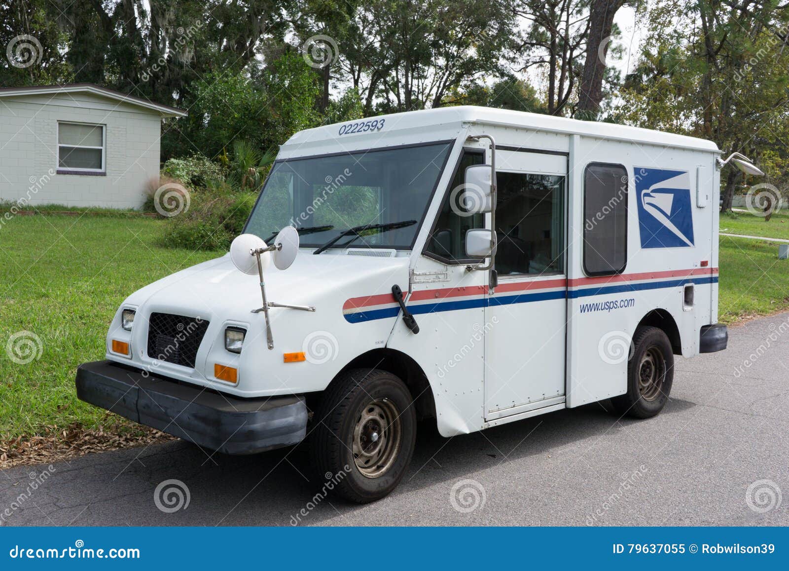 La livraison Van d'USPS image éditorial. Image du américain 79637055