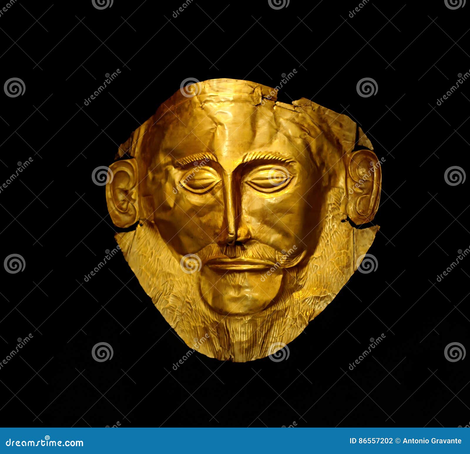 Administración Transición ignorancia La Máscara De Oro De Agamemnon Fotografía editorial - Imagen de atenas,  guerra: 86557202