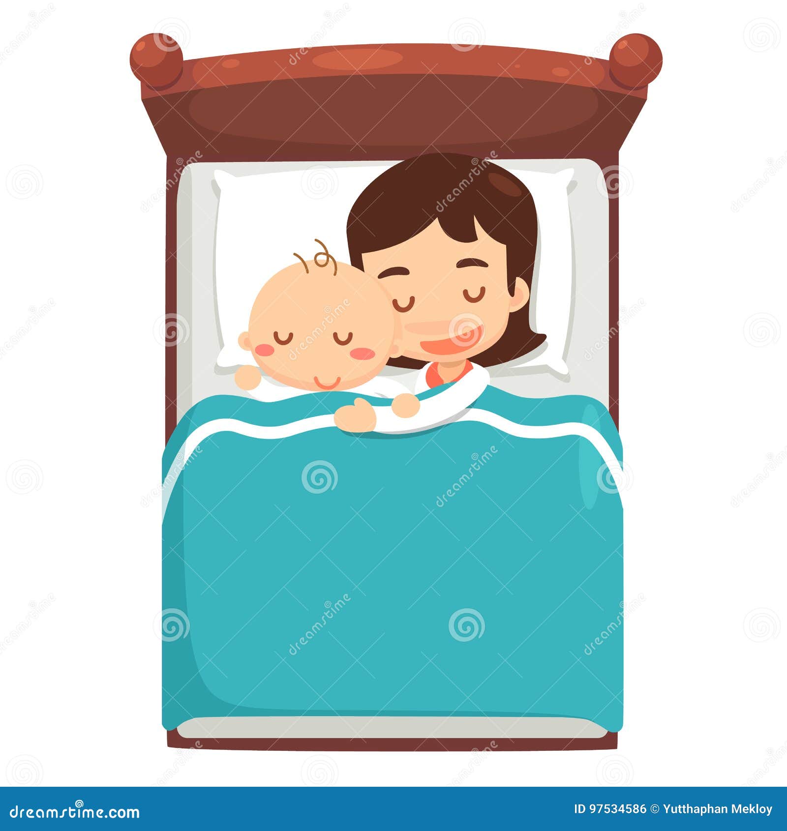 La Mama Y El Bebe Estan Durmiendo En Cama Stock De Ilustracion Ilustracion De Familia Arte La Mama Y El Bebe Estan Durmiendo En Cama Stock De Ilustracion Ilustracion De Familia Arte