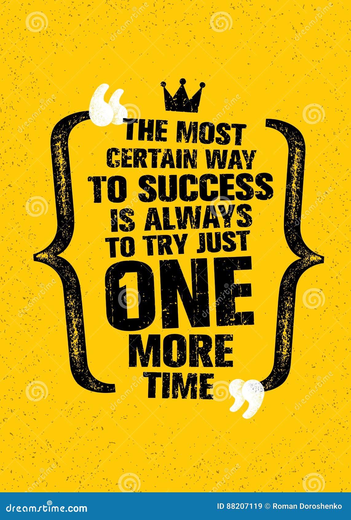 La Maniere La Plus Certaine Au Succes Est Toujours D Essayer Juste Une Fois De Plus Citation Creative De Inspiration De Motivatio Illustration De Vecteur Illustration Du Afflige Inspiration