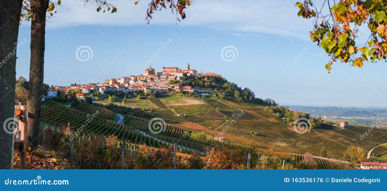 la morra village, langhe vineyards hills. wine turism, european travel destination. viticulture, langhe, piedmont, italy