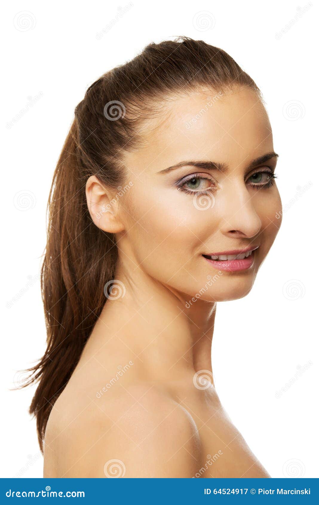 La Mujer Adulta Hermosa Con Compone Imagen de archivo Imagen de sano