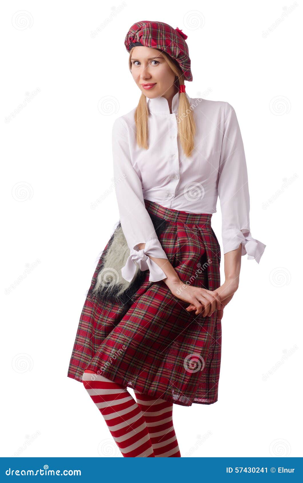 La Mujer En Ropa Escocesa Imagen de - Imagen de formal, ropa: 57430241