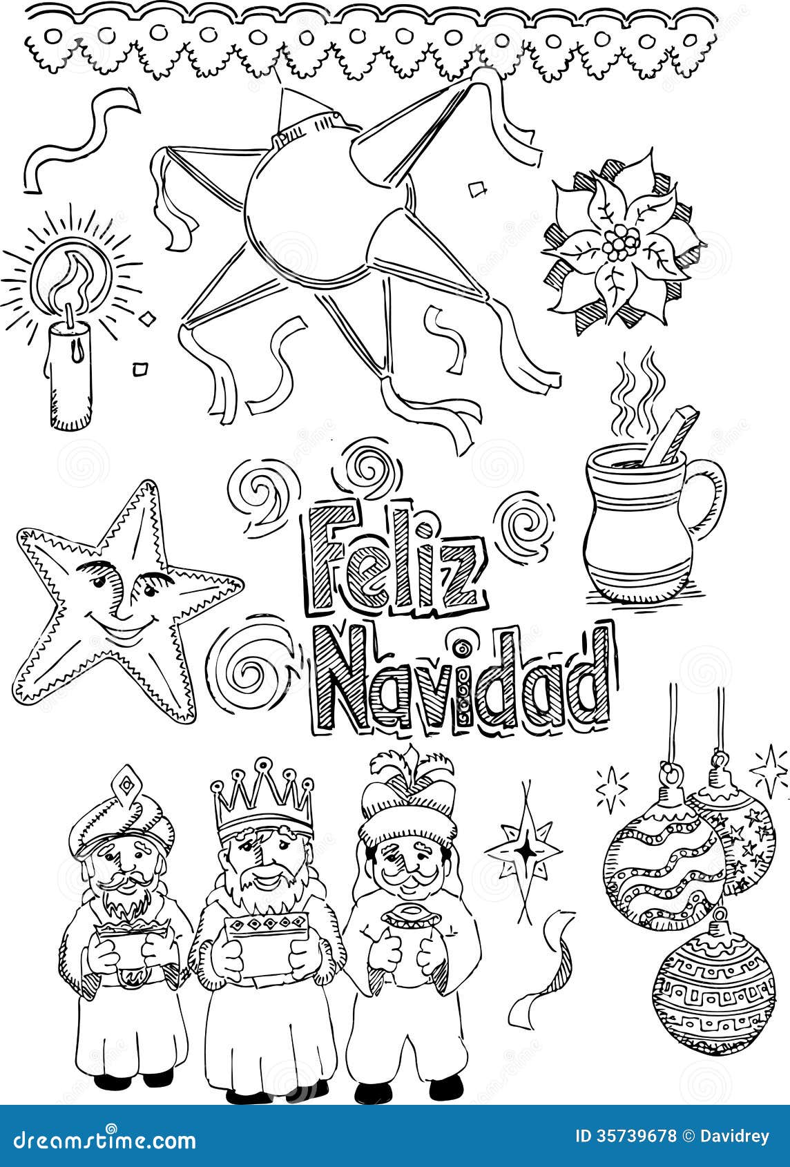 La Navidad mexicana ilustración del vector. Ilustración de fireworks -  35739678