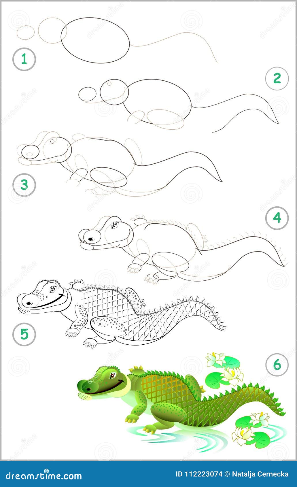 La Página Muestra Cómo Aprender Paso a Paso Dibujar Un Cocodrilo Lindo Habilidades De Los Niños Que Se Convierten Para Dibujar Y Ilustración del Vector - Ilustración de aprenda, gradualmente: 112223074 La Página Muestra Cómo Aprender Paso a Paso Dibujar Un Cocodrilo Lindo Habilidades De Los Niños Que Se Convierten Para Dibujar Y Ilustración del Vector - Ilustración de aprenda, gradualmente: 112223074