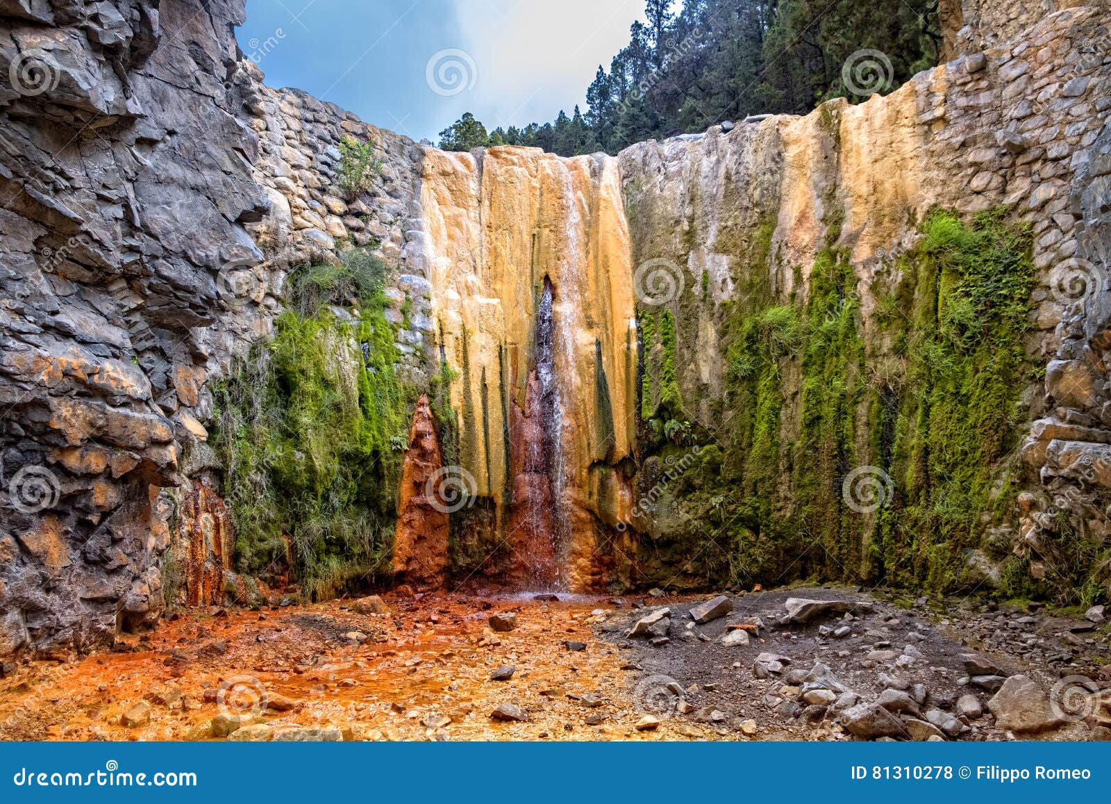 la palma cascada de los colores