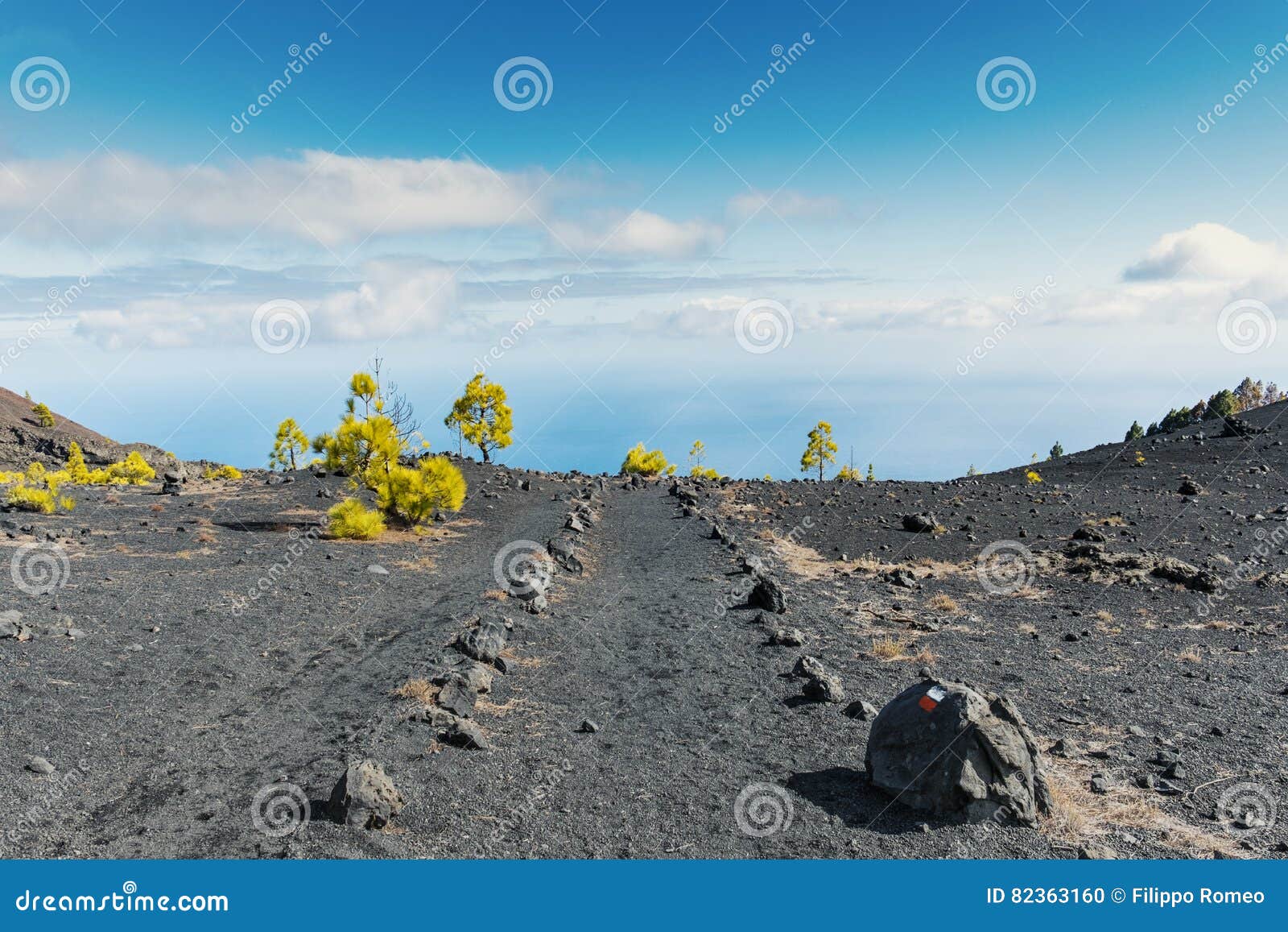 la palma ruta de los vulcanos track ocean background