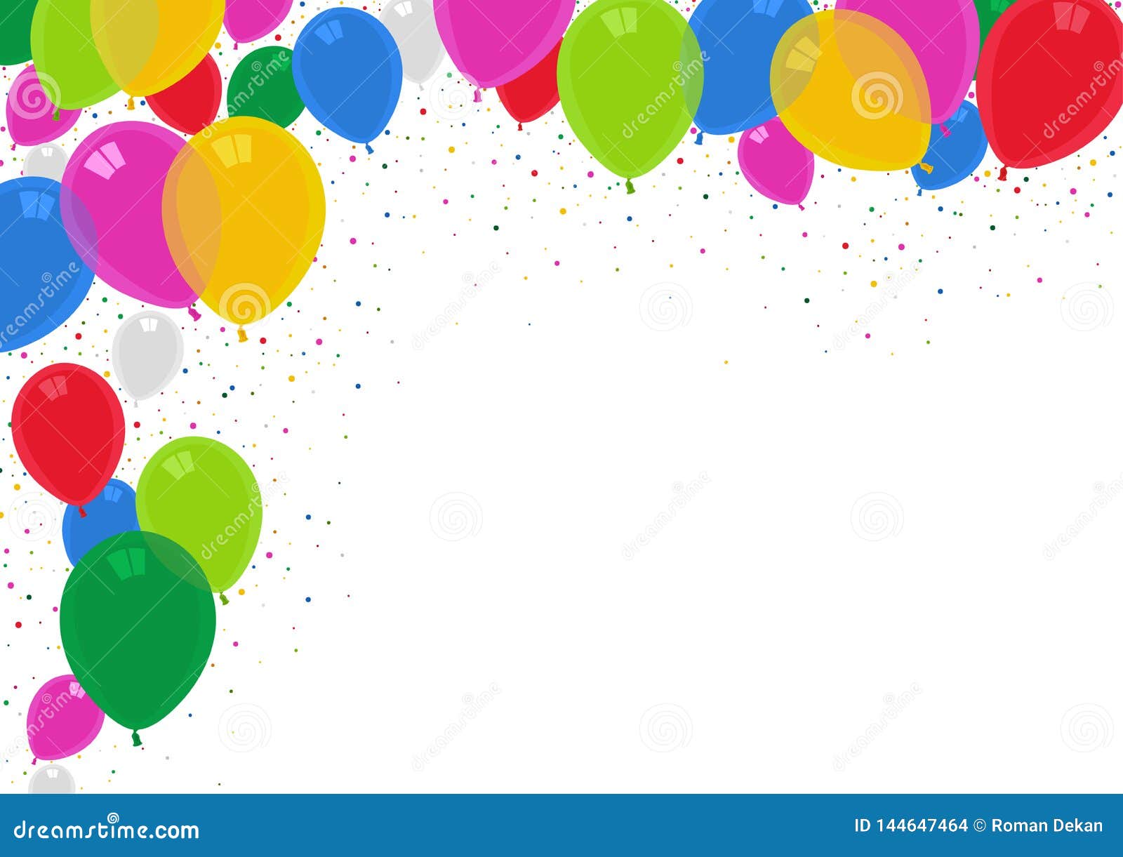 Illustration de confettis pour la fête d'anniversaire