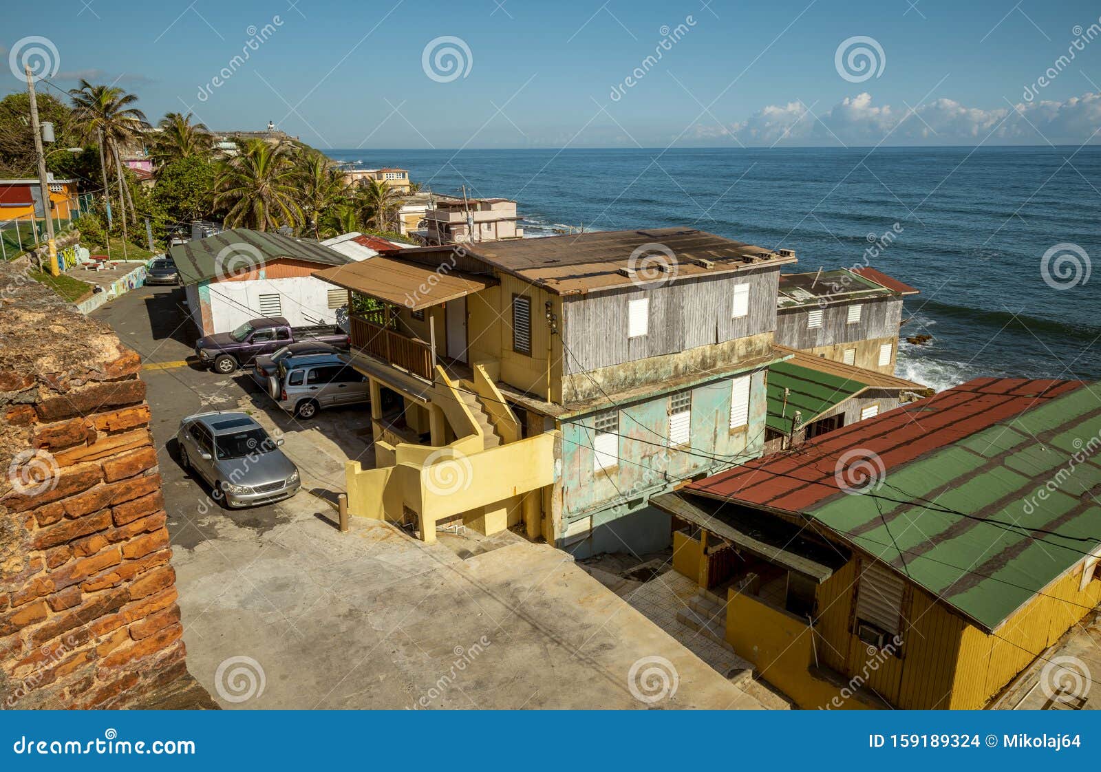 la perla slum in old san juan city, puerto rico