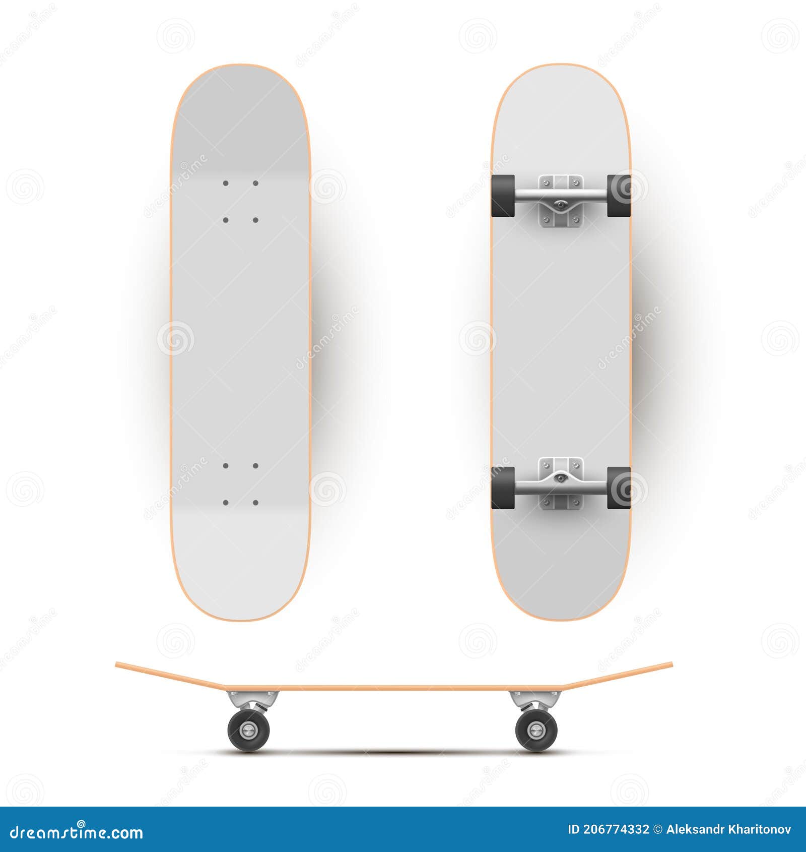 La Planche à Roulettes L'ensemble Vide Réaliste De Modèles. La Dérision  Longboard Se Lève. Équipement De Sport Extrême De L'adoles Illustration  Stock - Illustration du extrême, patin: 206774332