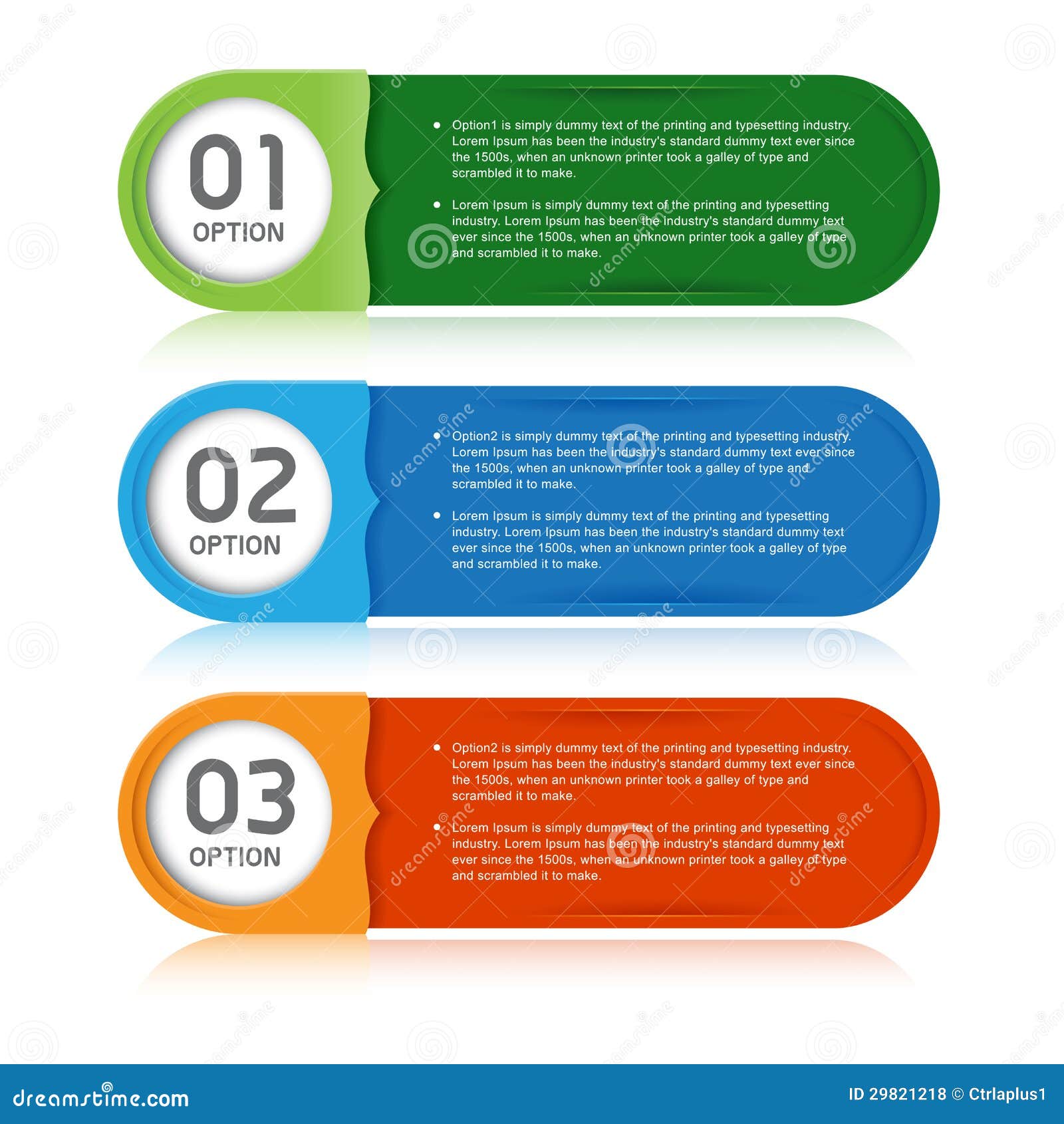 Banderas numeradas modernas. La plantilla del diseño moderno/se puede utilizar para los gráficos del Info/las banderas numeradas/las líneas horizontales/vector de la disposición del gráfico del recorte o del Web site