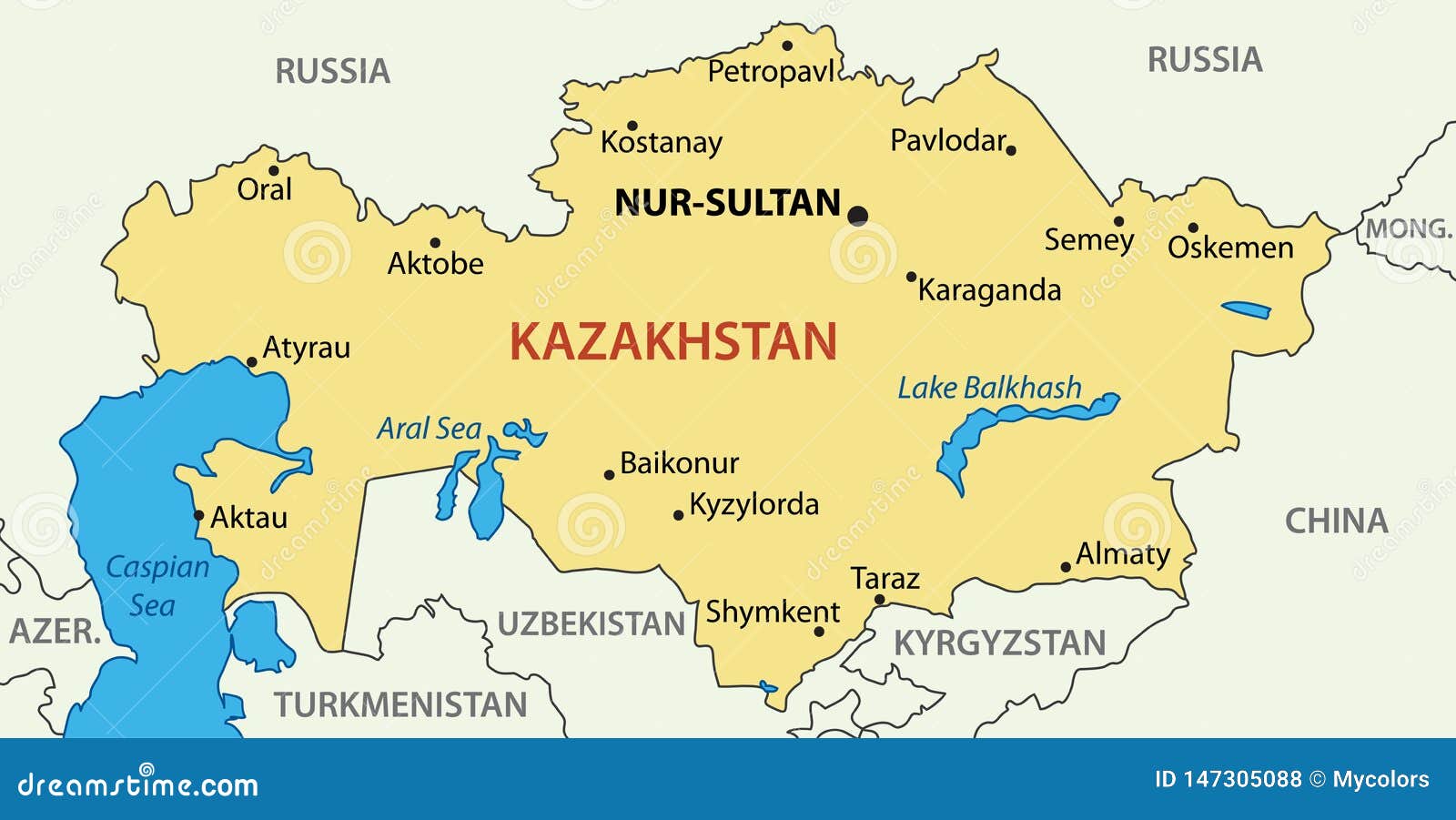 carte du kazakhstan