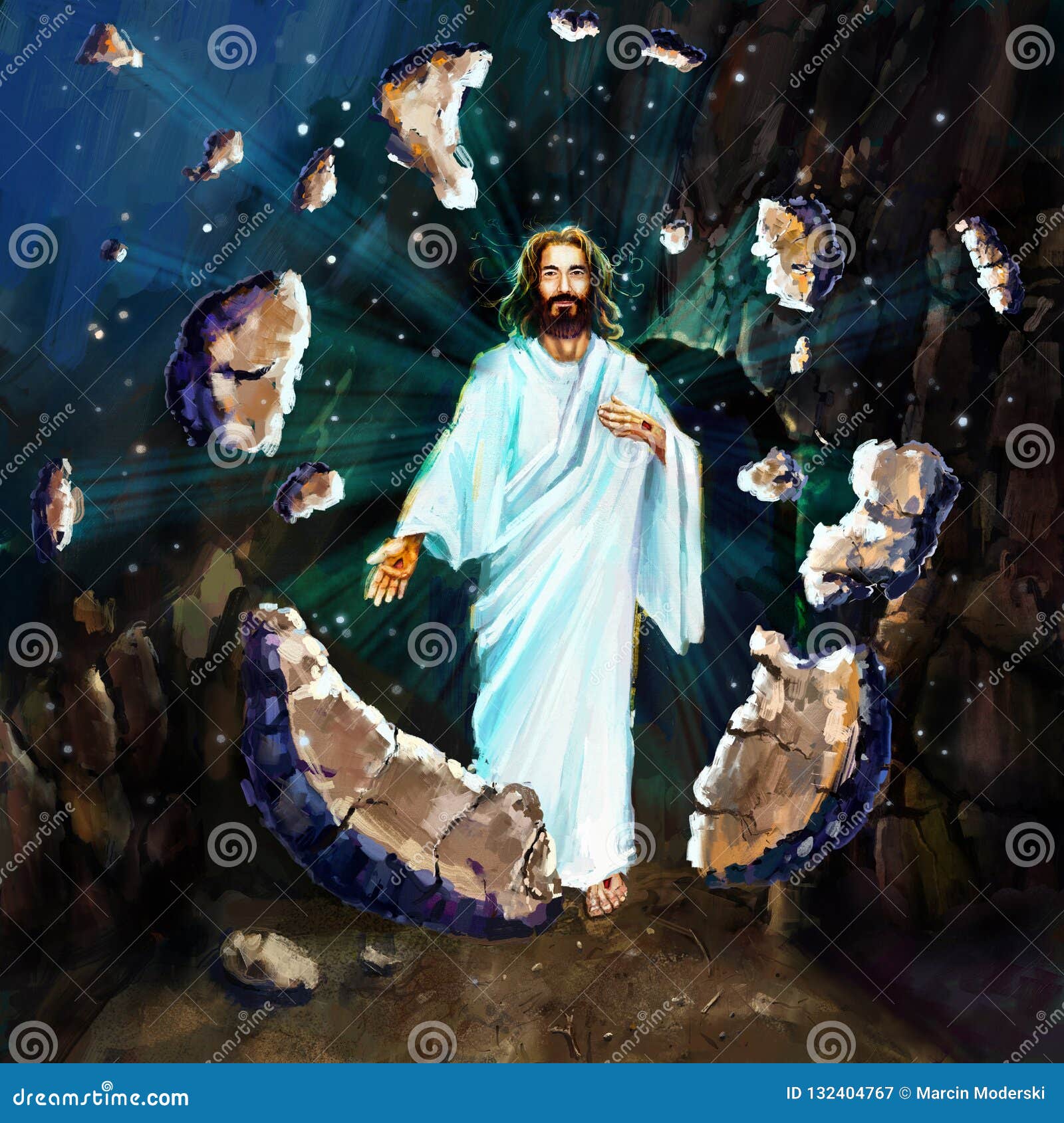 La Resurrección De La Pintura Digital De Jesús La Resurrección De Jesús ...