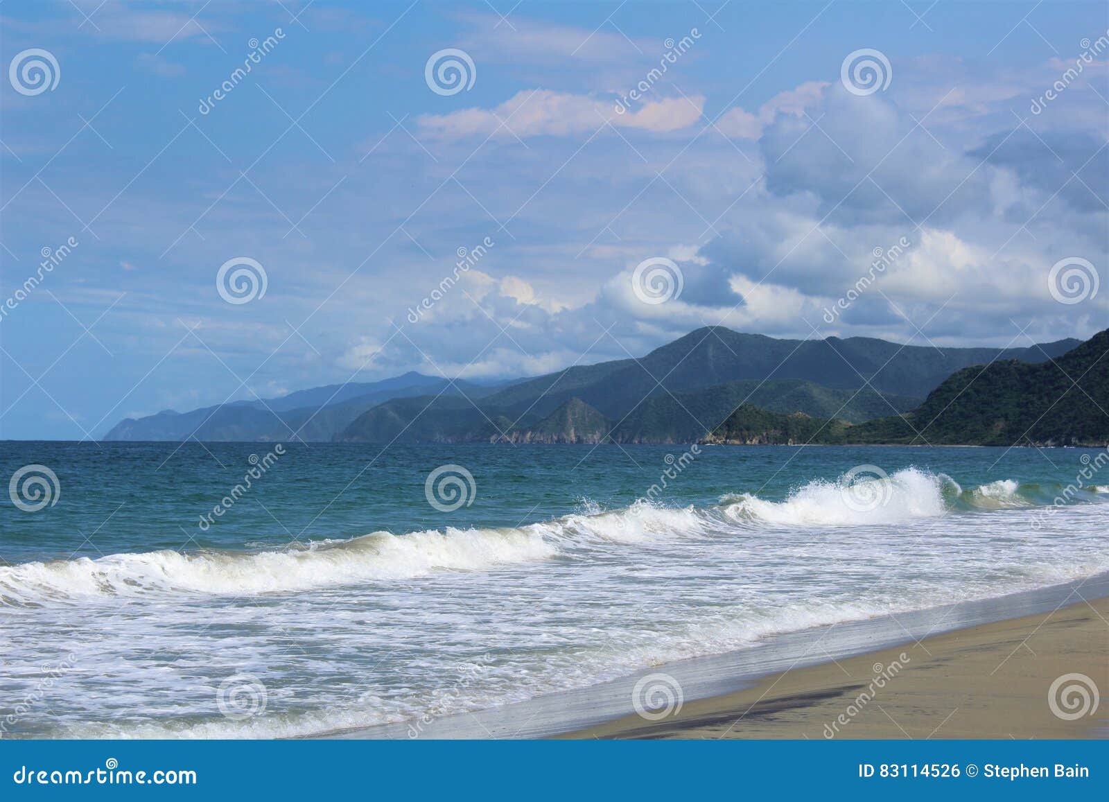 la rosa beach on the coast of venezuela near puerto cabello