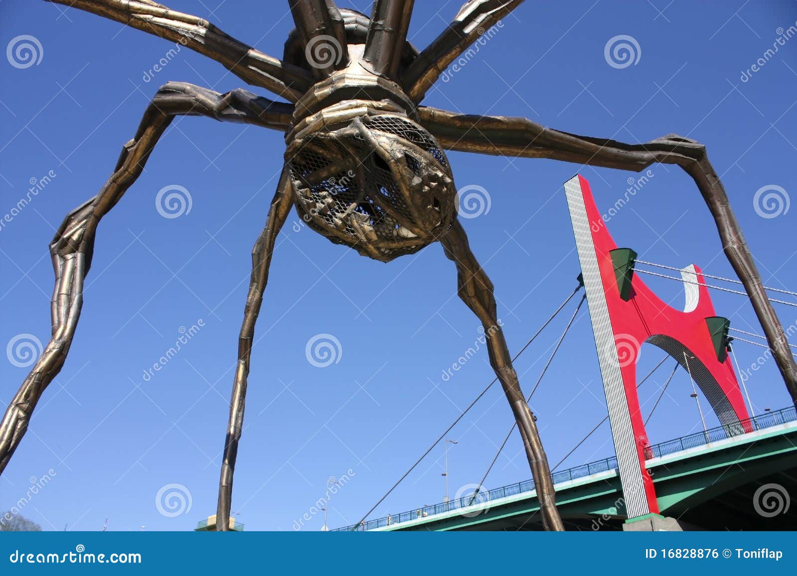 La Salve Bridge And The Giant Spider Editorial Image CartoonDealer