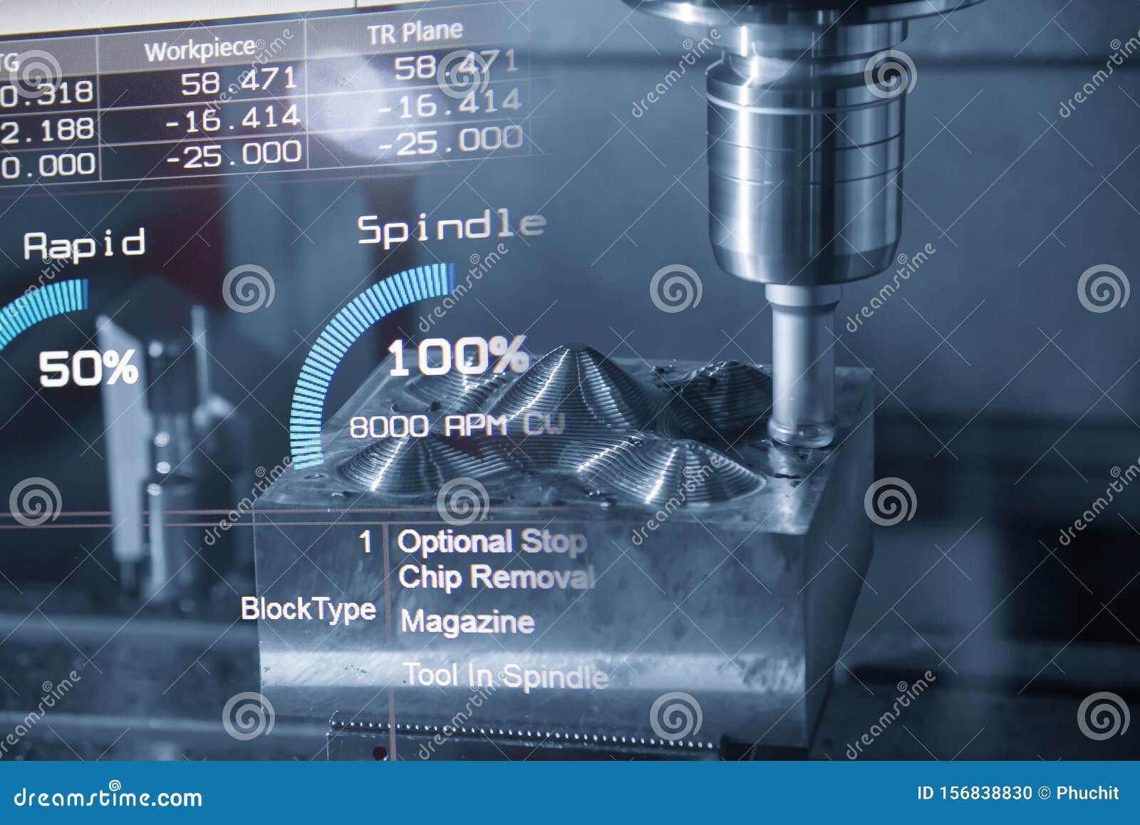 La Scène Abstraite De La Machine à Fraiser CNC Et L'arrière-plan