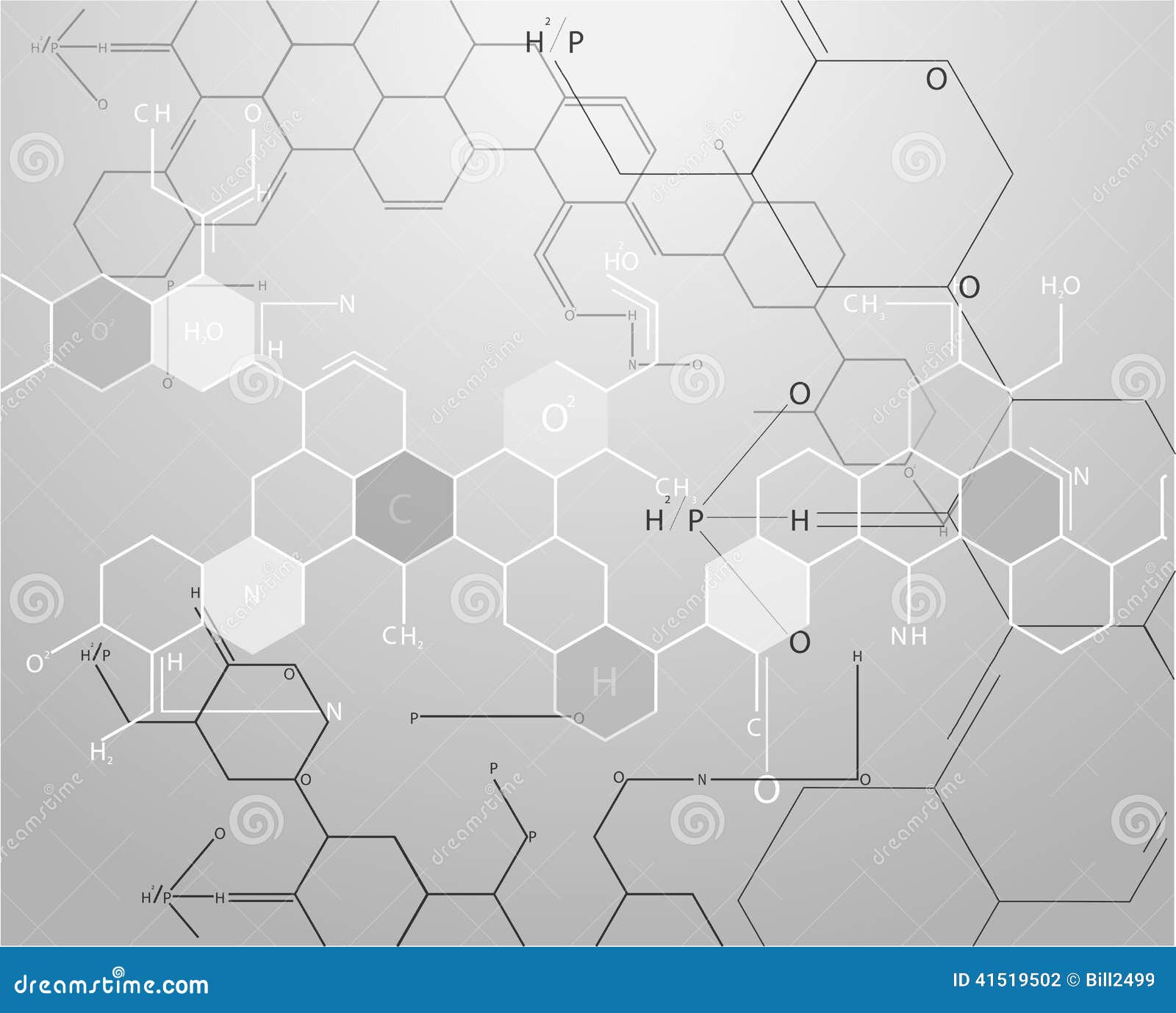 Formule de la science de chimie sur l'illustration de livre -