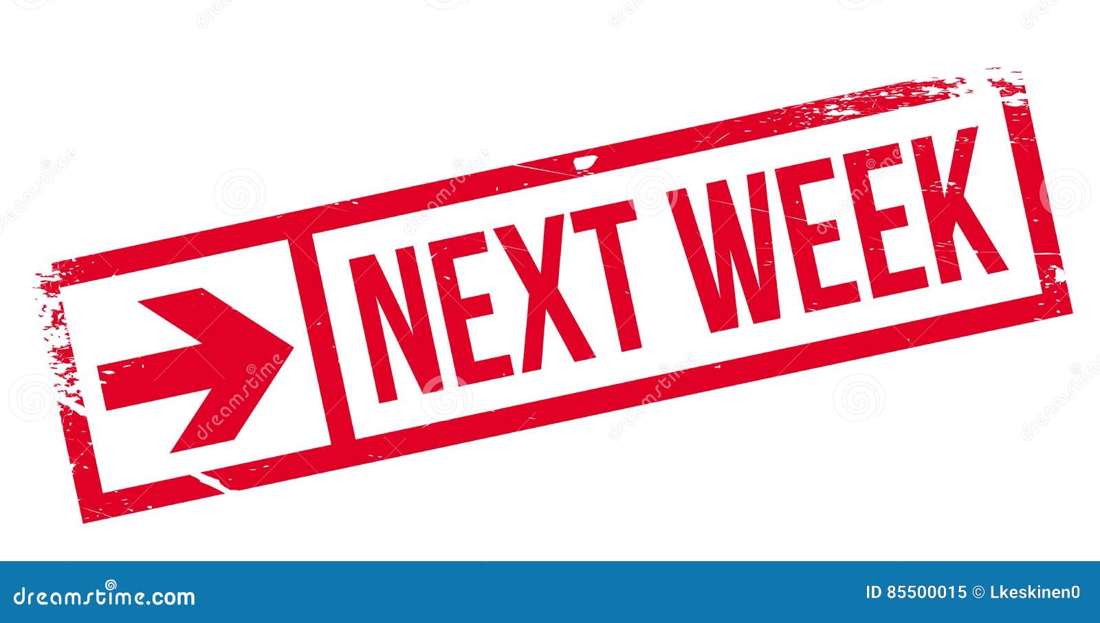 La semana próxima sello stock de ilustración. Ilustración de cuello