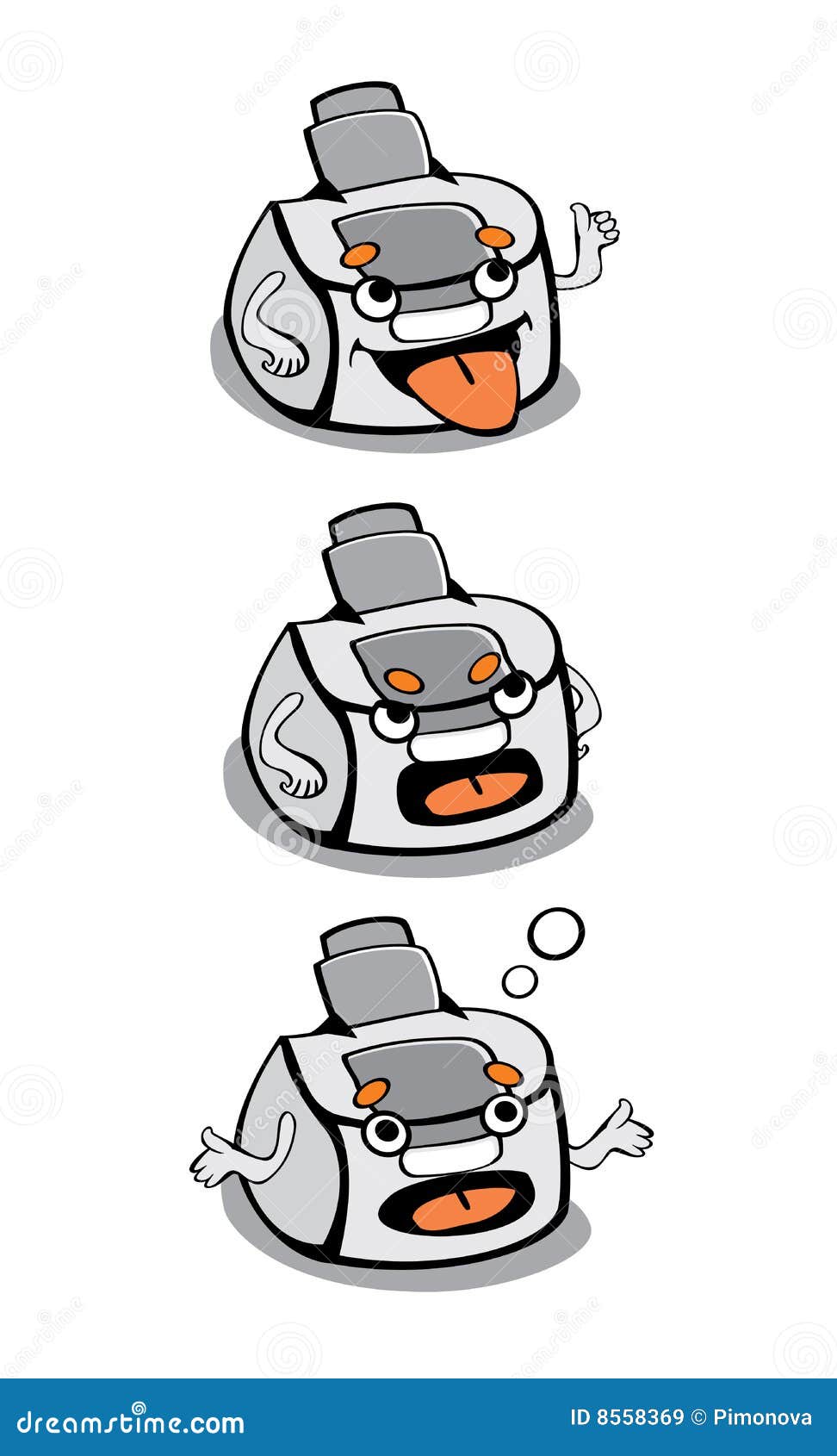 LA STAMPANTE DI CARATTERE illustrazione vettoriale.