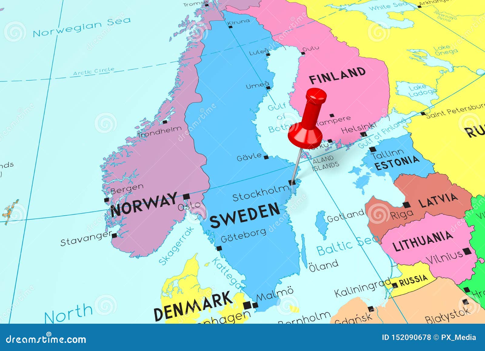 La Svezia, Stoccolma - Capitale, Appuntata Sulla Mappa Politica  Illustrazione di Stock - Illustrazione di posto, strada: 152090678