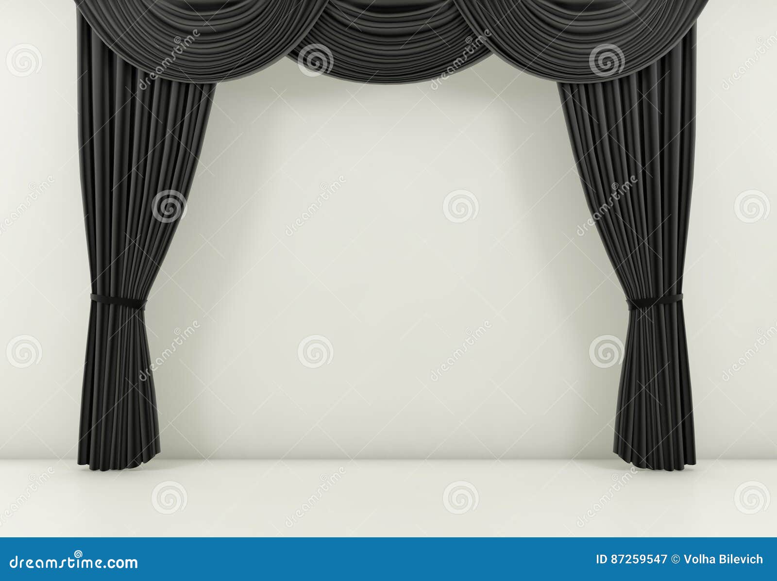 La Tenda Nera O Copre Il Fondo 3d Rendono Illustrazione di Stock -  Illustrazione di tenda, elegante: 87259547
