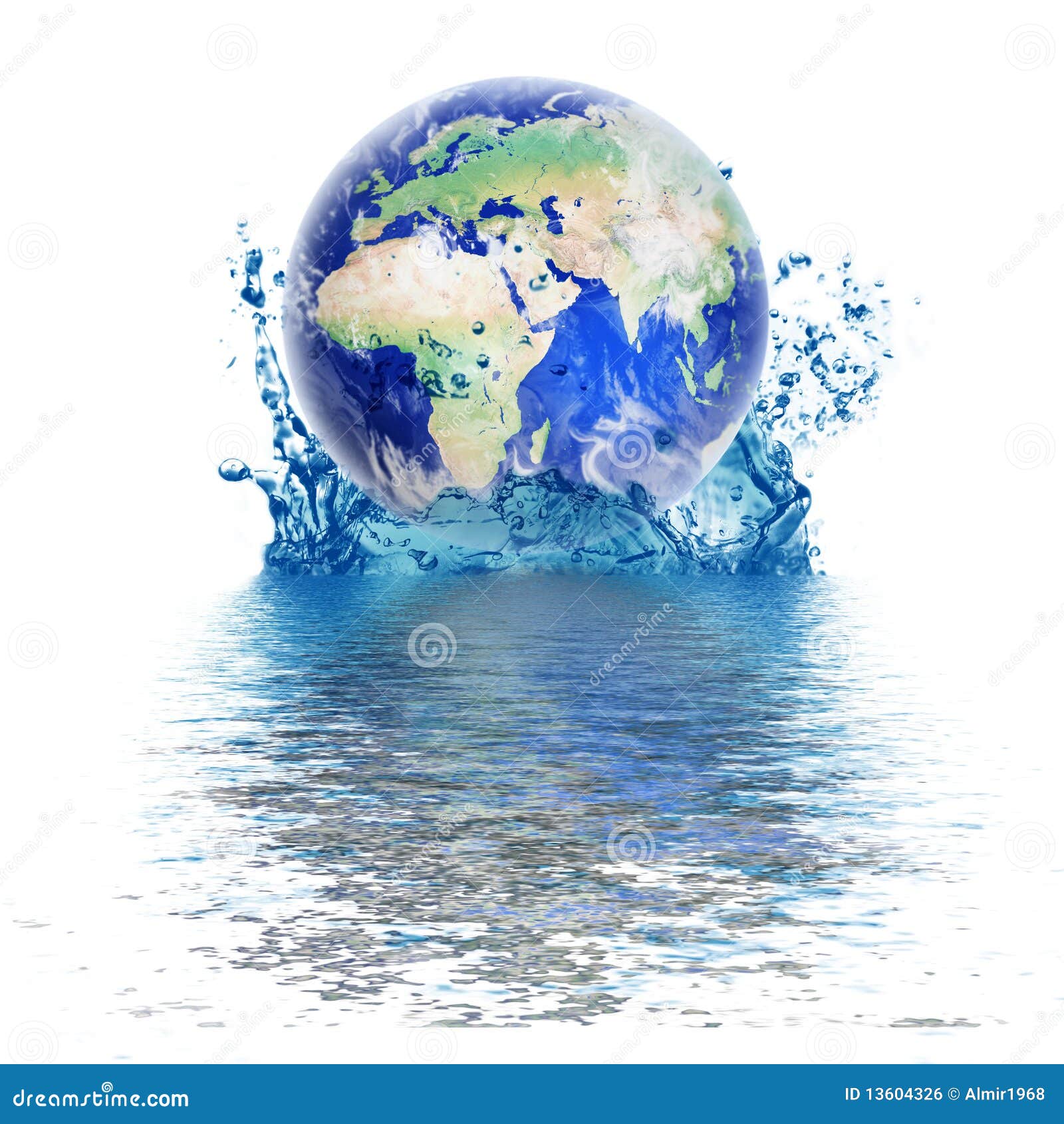 La terre  et l eau  illustration stock Illustration du bleu 