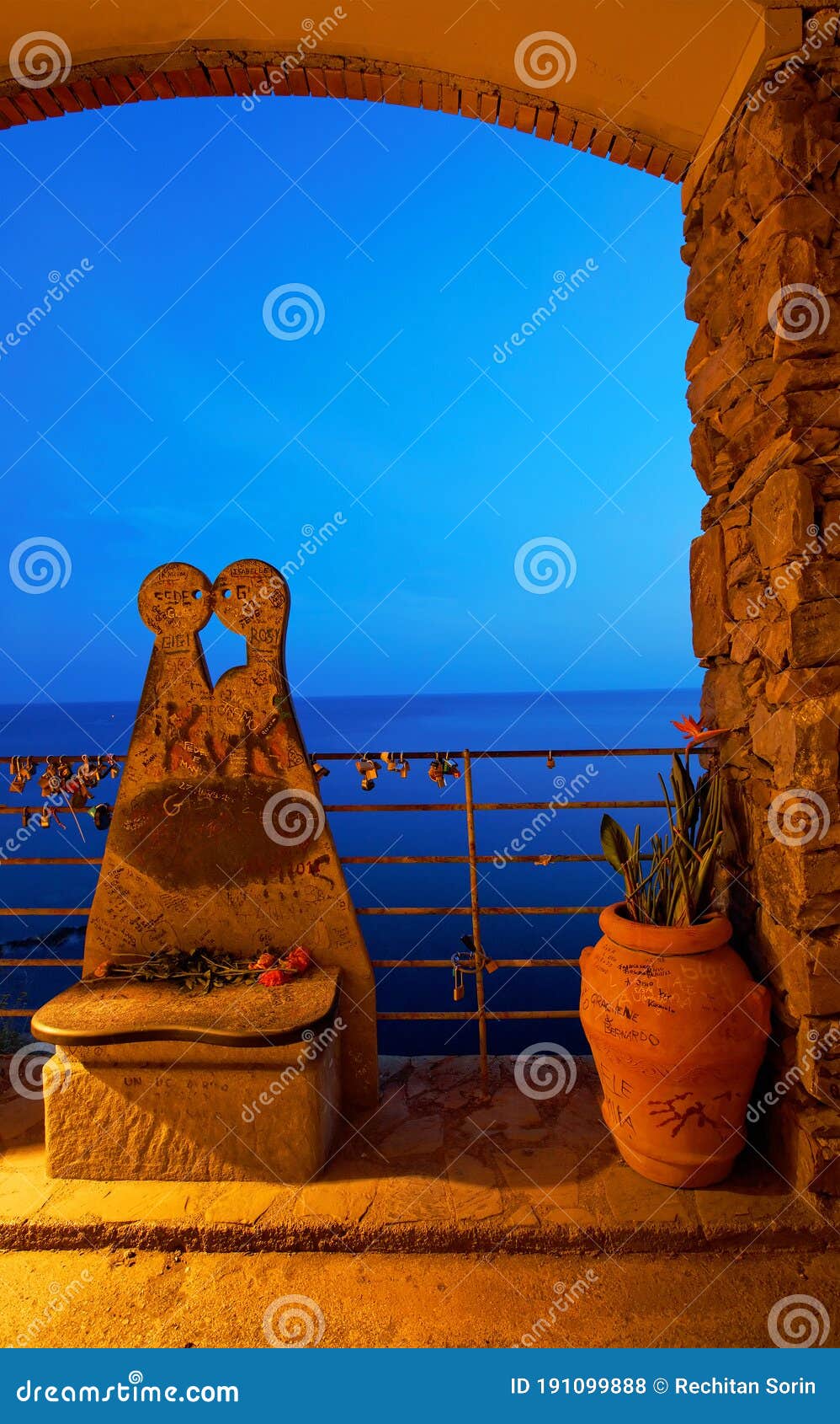 sunset over via dell amore - the way of love, cinque terre