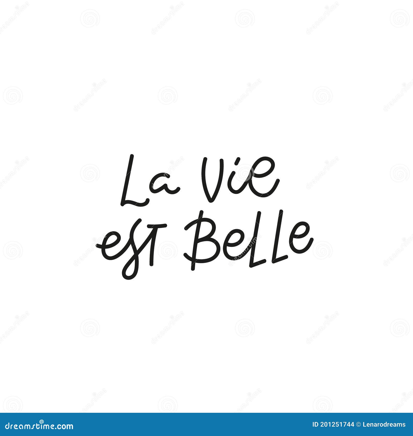 La Vie Belle French Quote Simple Lettering Sign Stock Vector la-vie-belle-french-quote-simple-lettering-sign-stock-vector