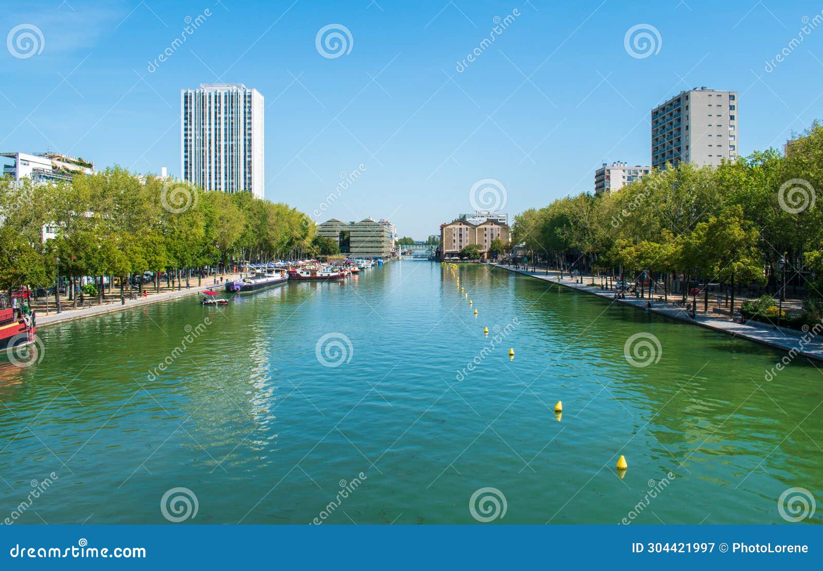 the la villette basin in the 19th arrondissement of paris in france