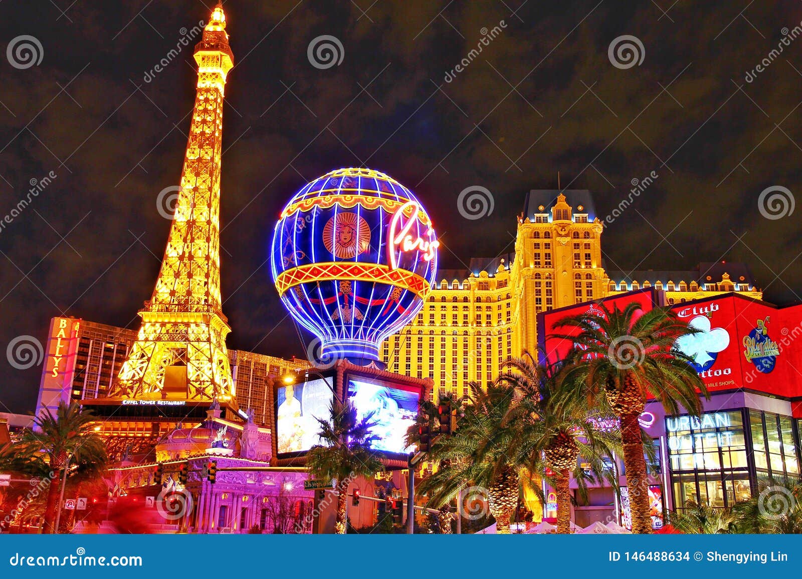 Hotel di Las Vegas, Parigi fotografia editoriale. Immagine di