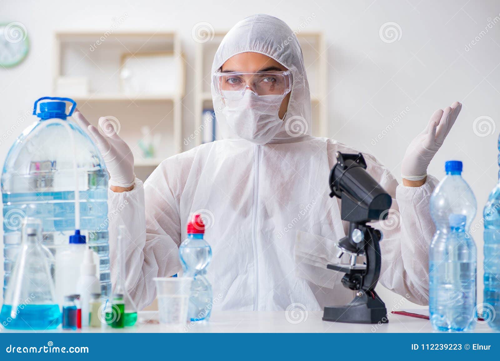 The Lab Assistant Testing Water Quality Stock Image Image of
