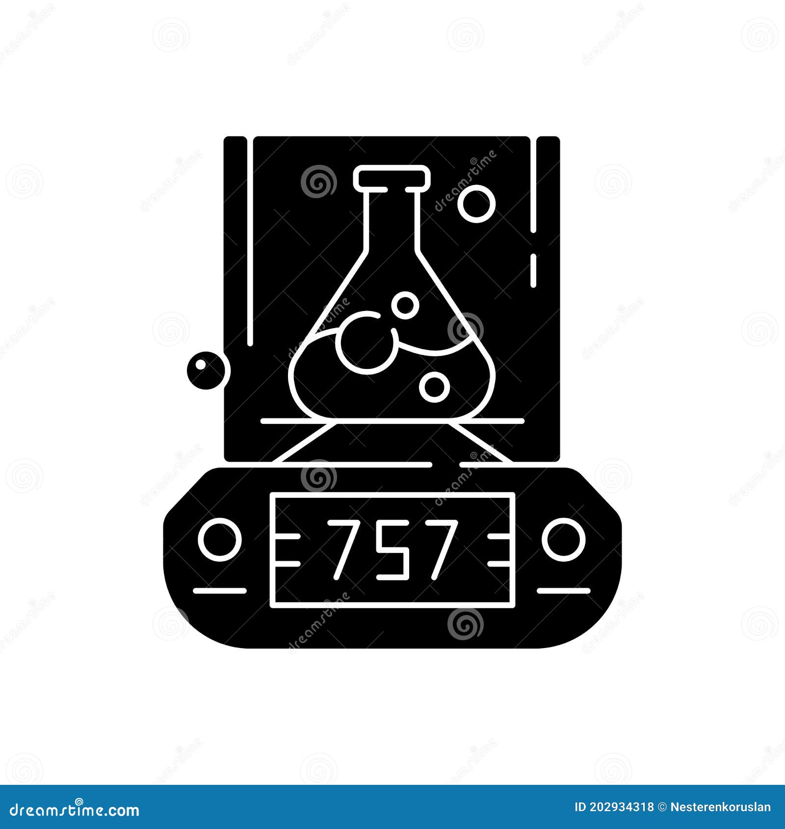 Lab Balance Black Glyph Icon Stock Vector - Illustration of design ...