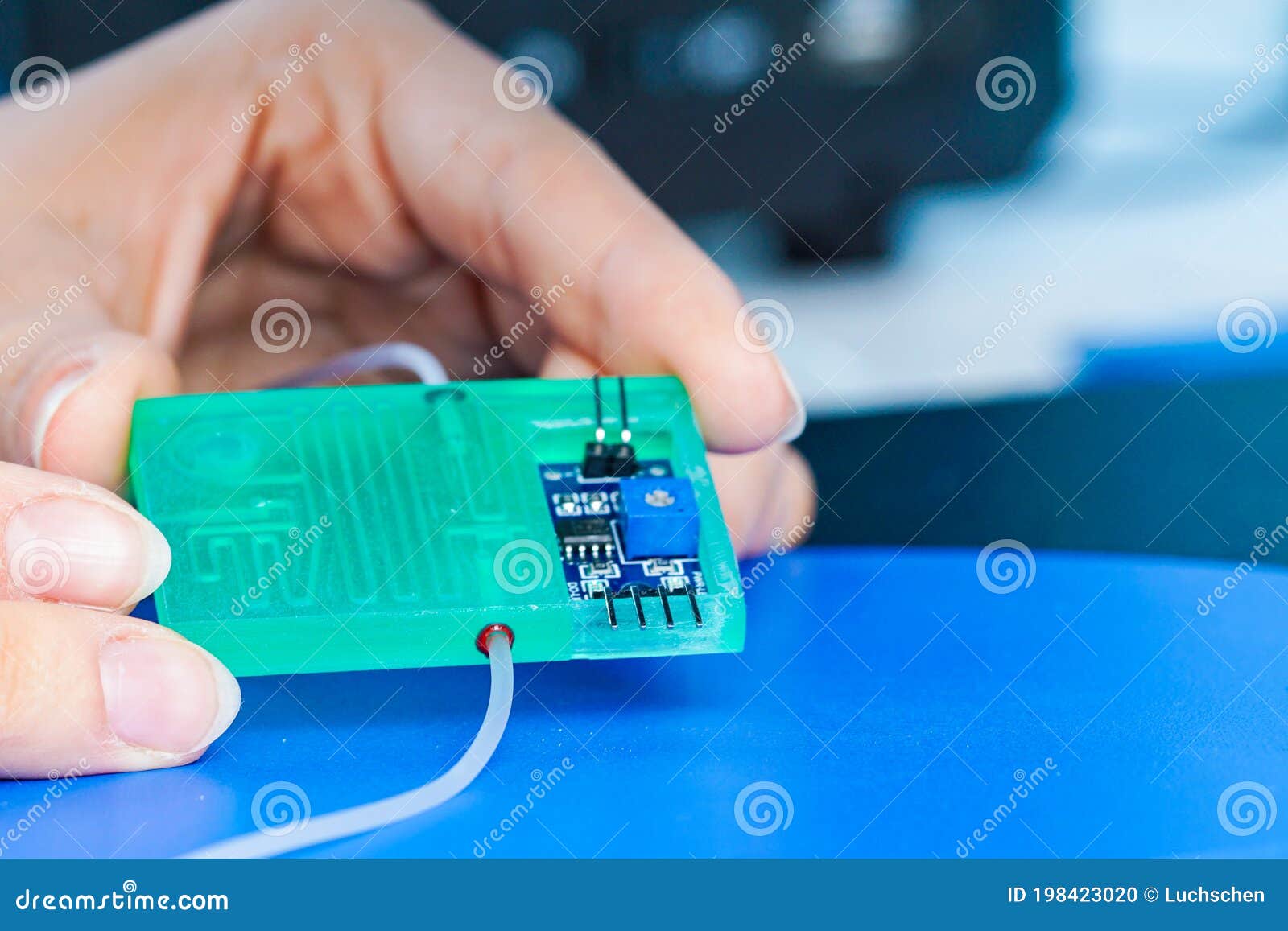 A Lab on Chip is Device Integrates Several Laboratory Processes Stock
