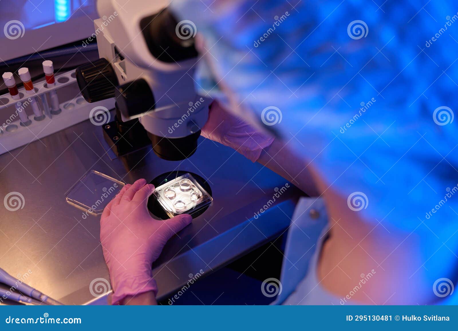Lab Carrying Out Micropipette Cell Aspiration Under
