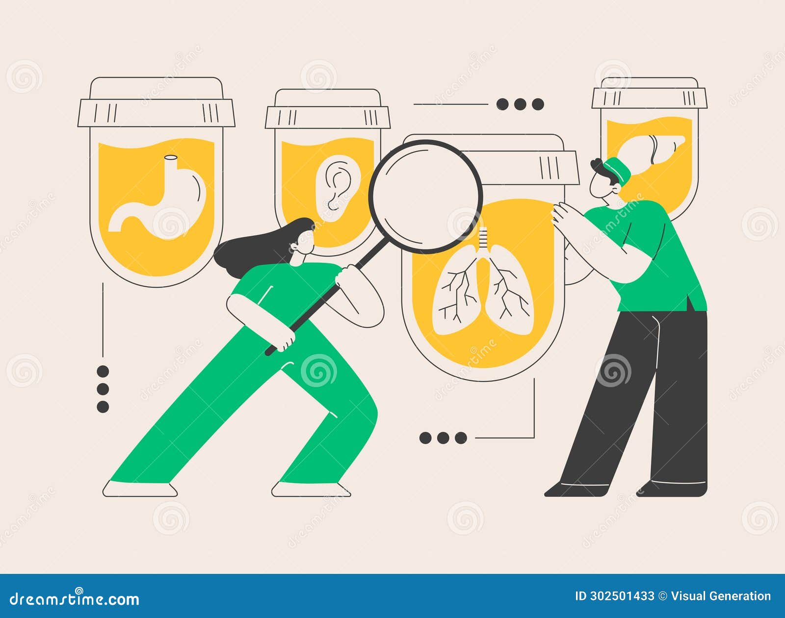 lab-grown organs abstract concept  .