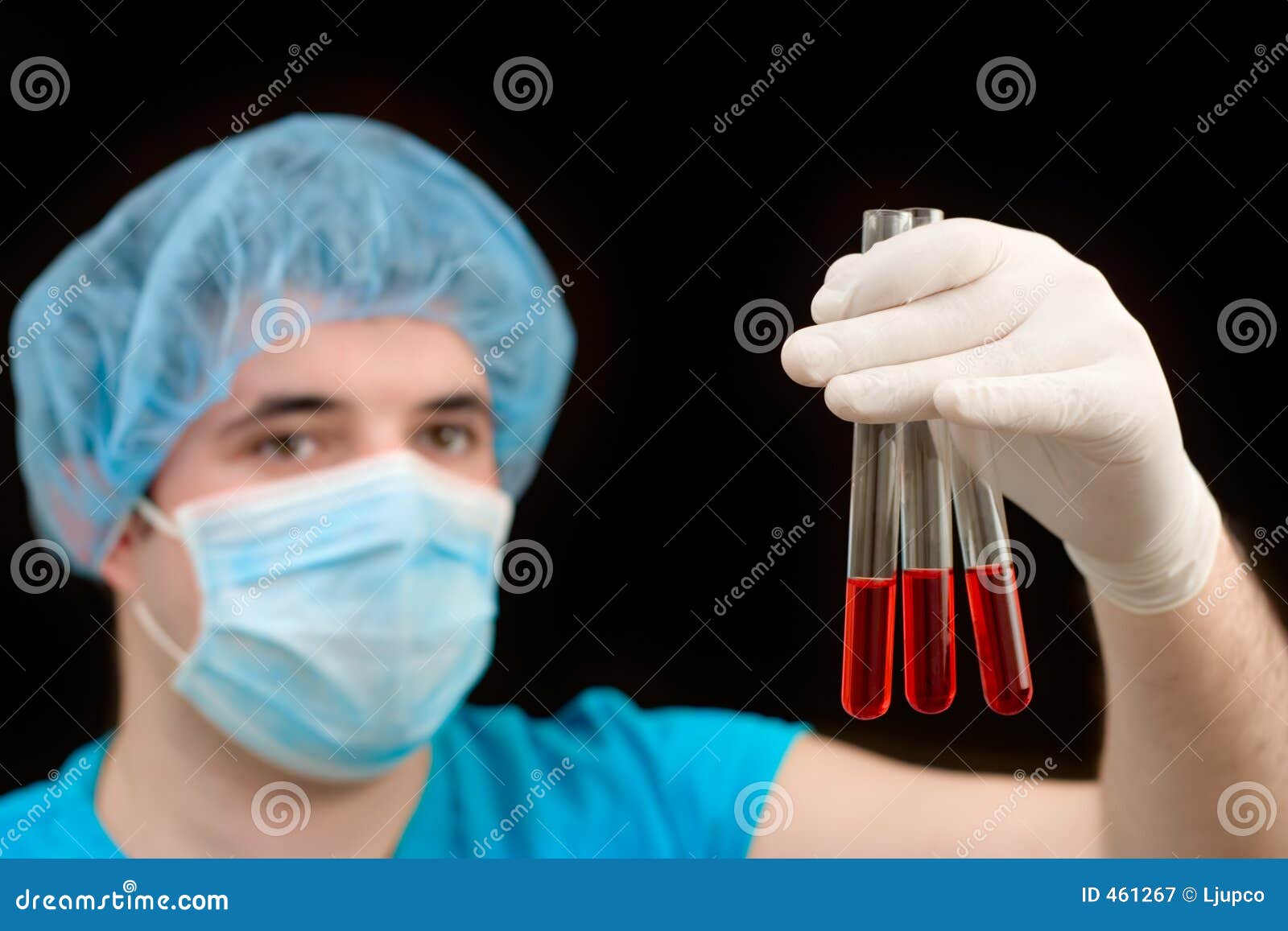 Lab Technician Examining Blood Samples Stock Image Image of chemistry