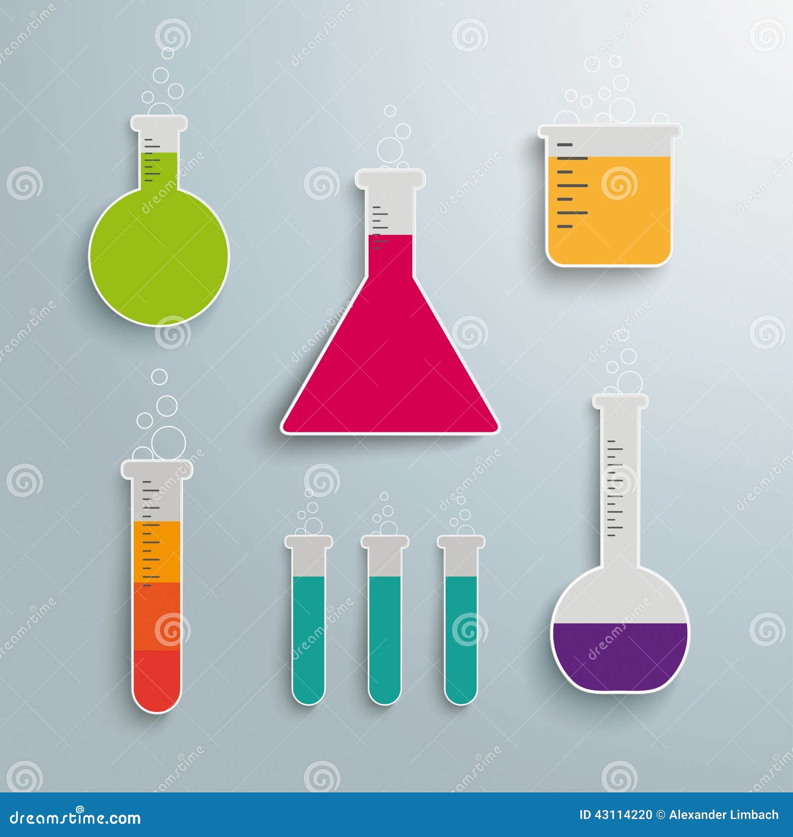 Lab Tubes Set stock vector. Illustration of labor, chemist 43114220
