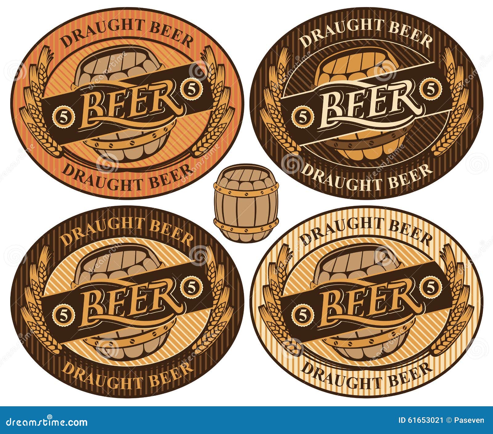 Label with a beer keg stock vector. Illustration of label 61653021