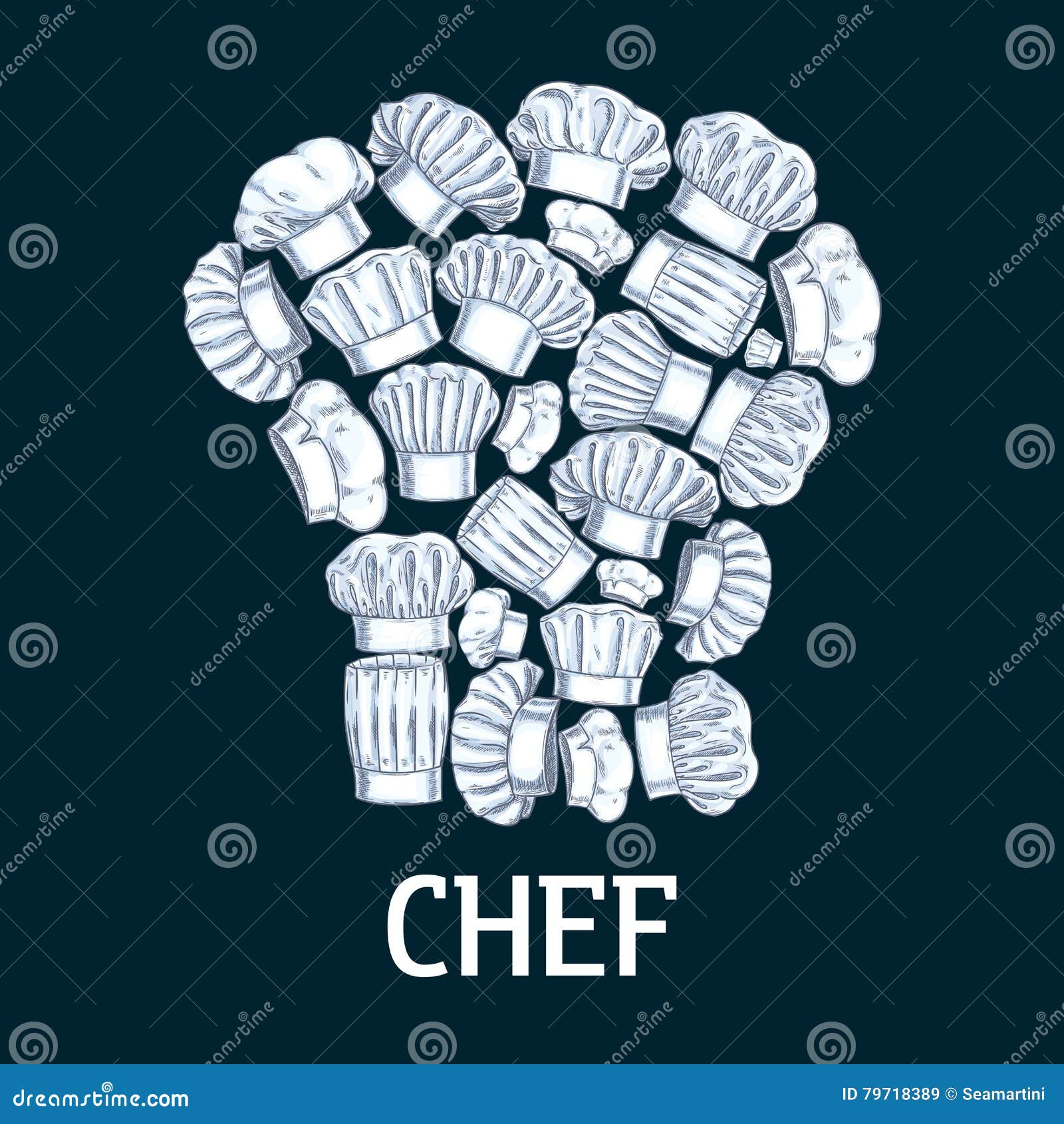 Toque de chef cuisinier. Icône vectoriel. Stock Vector