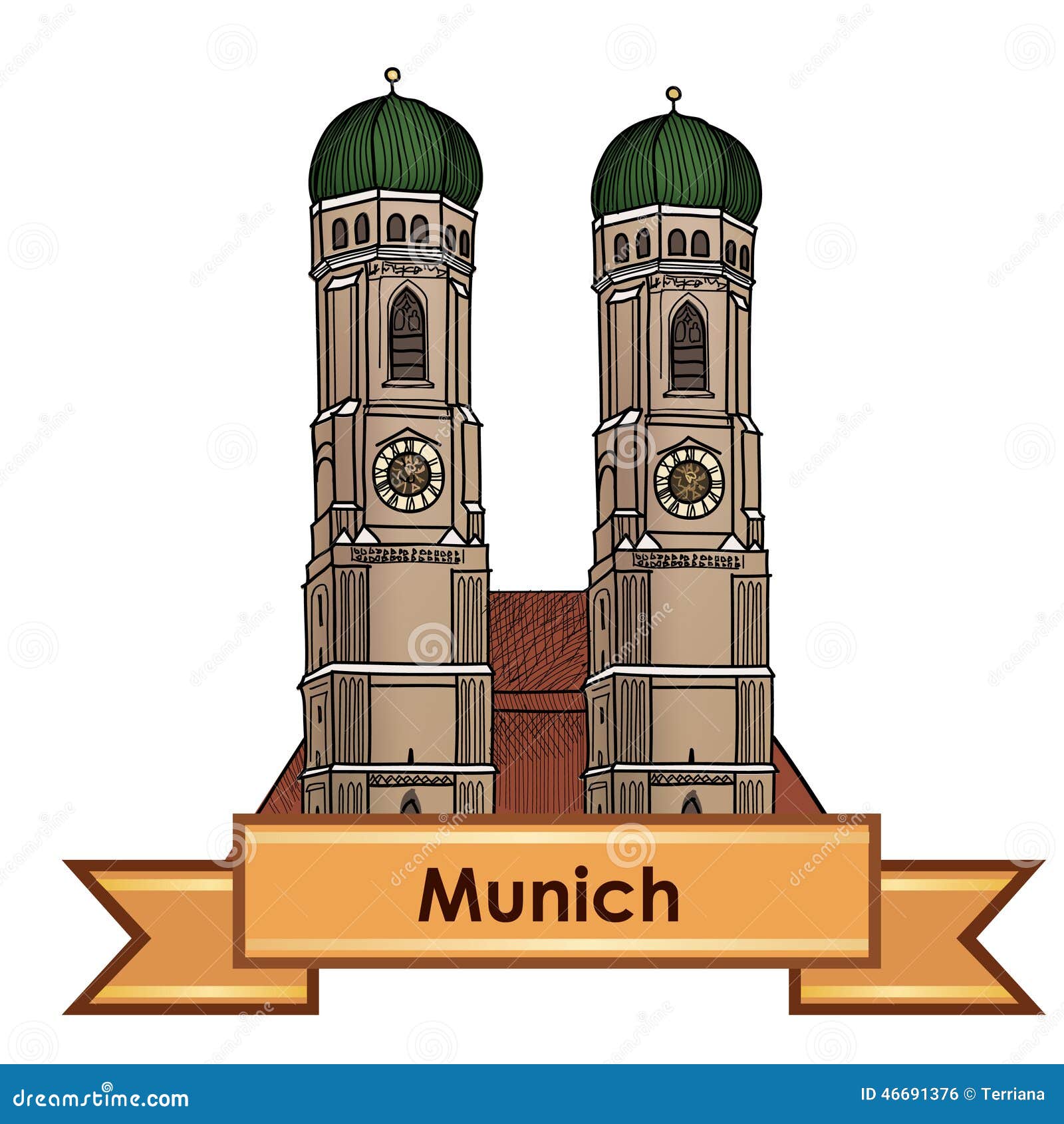 Label De Ville De Munich Symbole Architectural De L ...