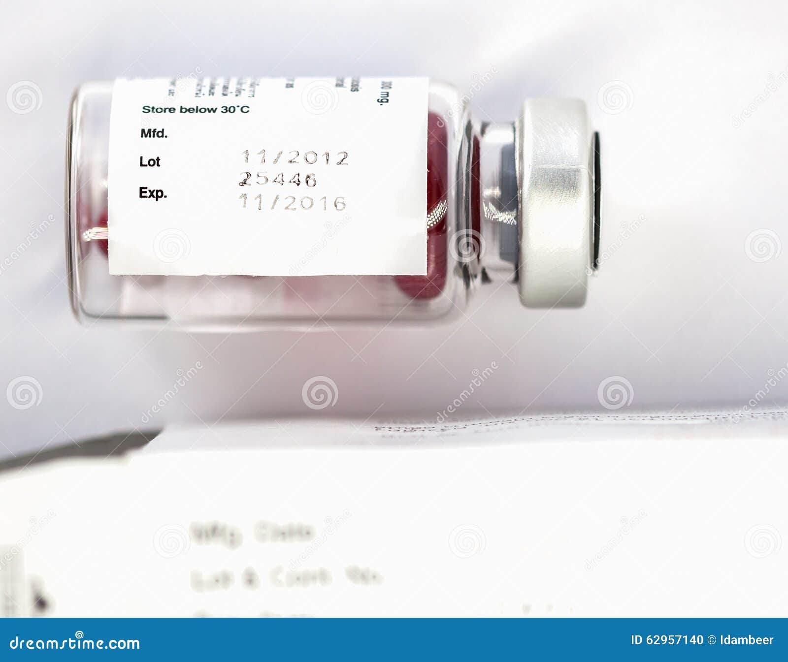 Label Expiration Medicine on Bottle Stock Photo Image of stamp