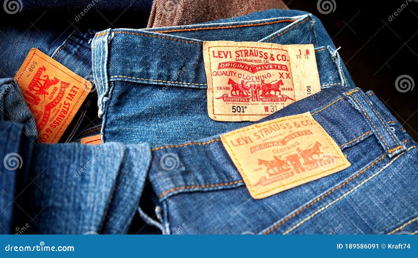 The Leather Label With The Levi`s Brand Sewn On The Back Of A Pair Of Jeans  Of The 511 Model Editorial Photography Image Of Background, Brand:  191925297 