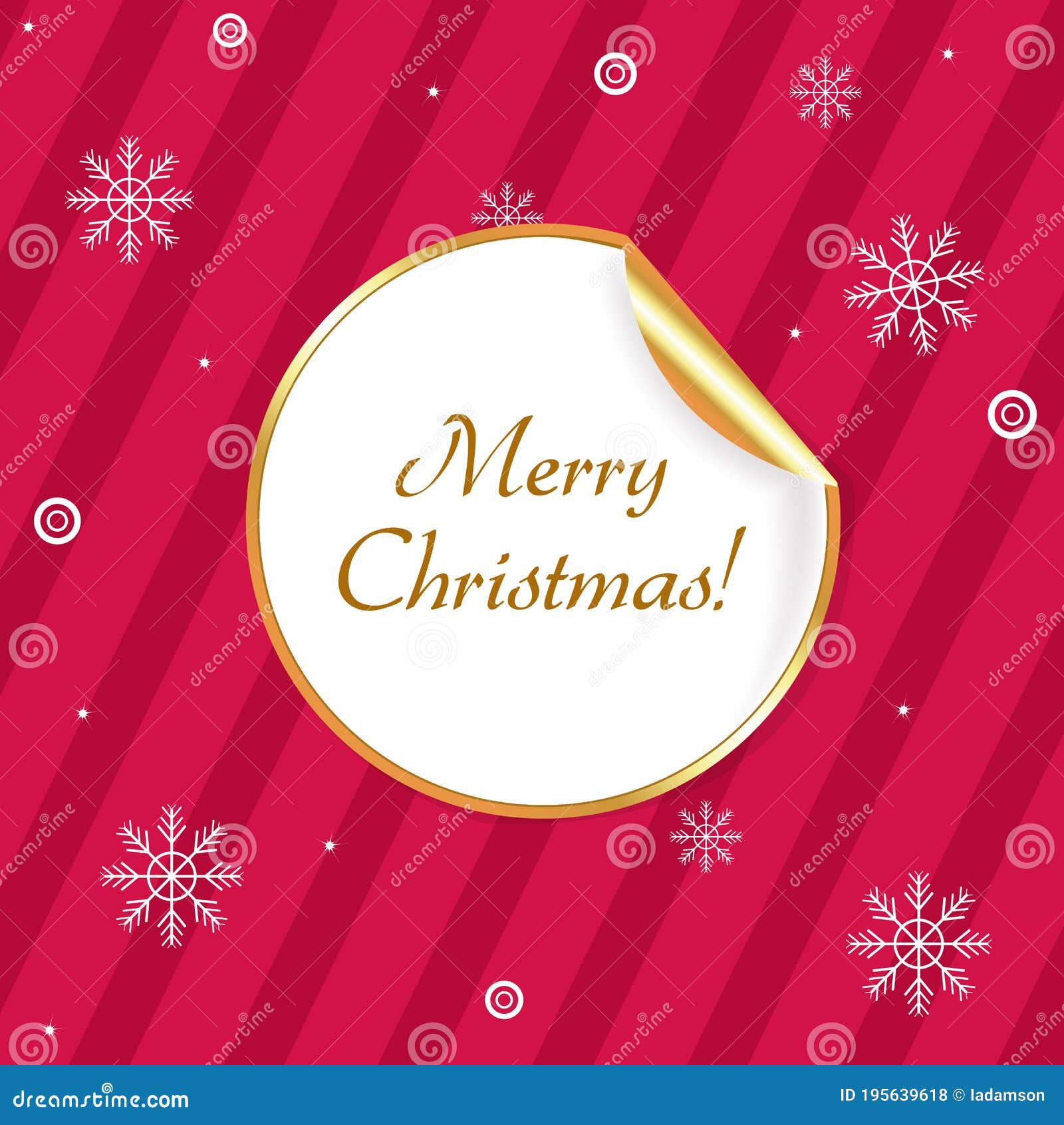 Label Merry Christmas stock vector. Illustration of paper - 195639618