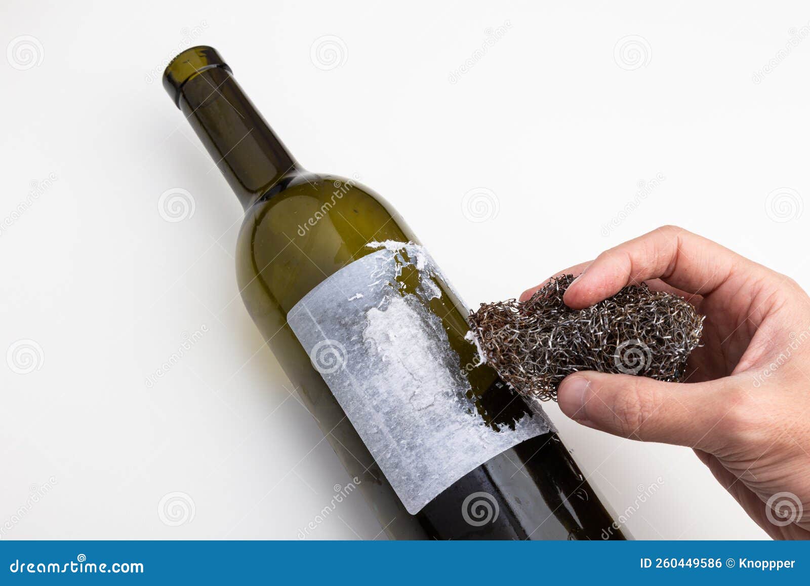 Label Off a Wine Bottle with an Iron Sponge Stock Photo Image of