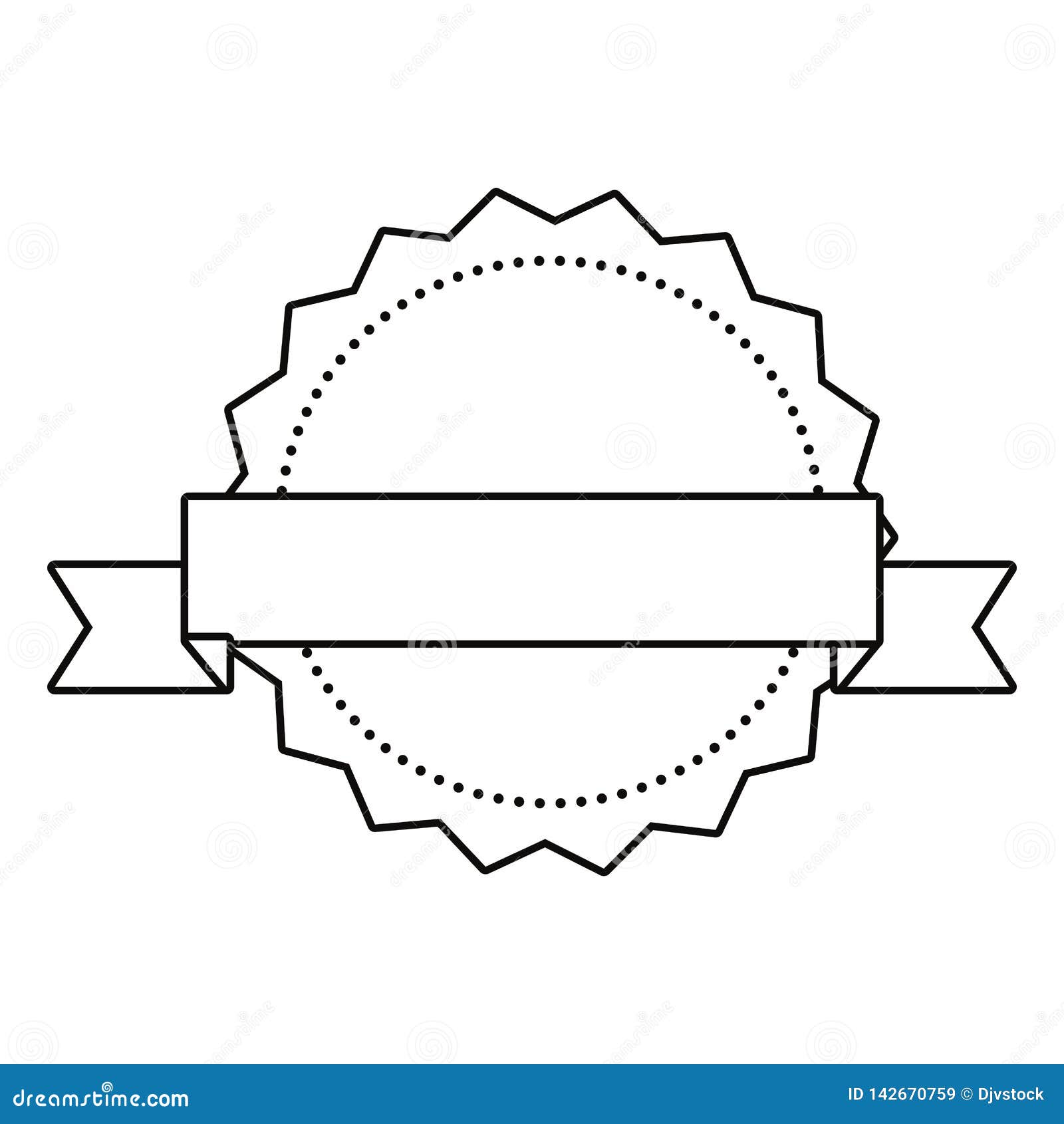 Label Ribbon Banner Blank Template Stock Vector - Illustration of award ...