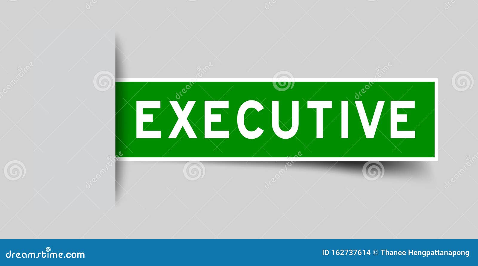 Label Sticker Green in Word Executive that Inserted in Gray Background