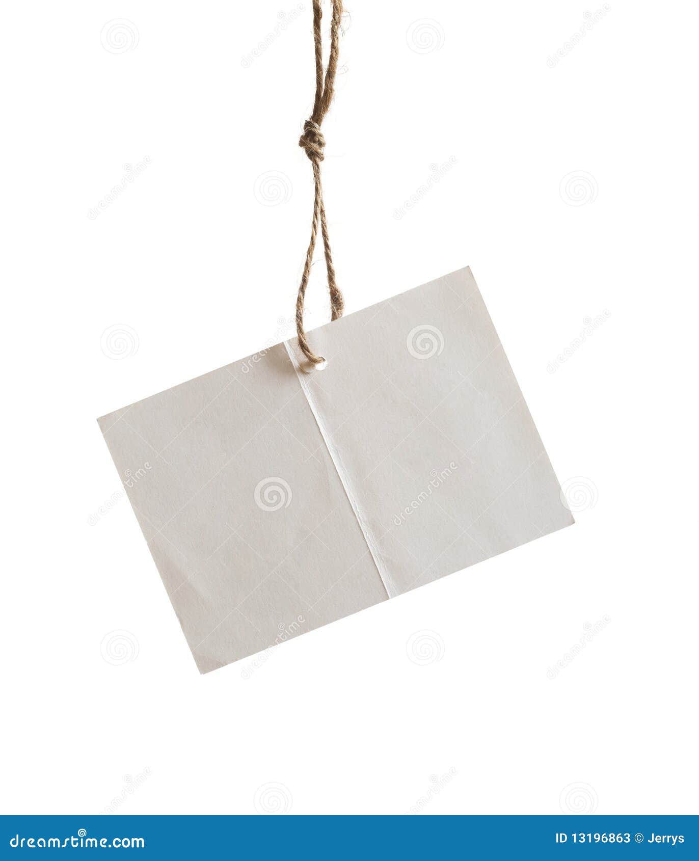 Small brown labels with string